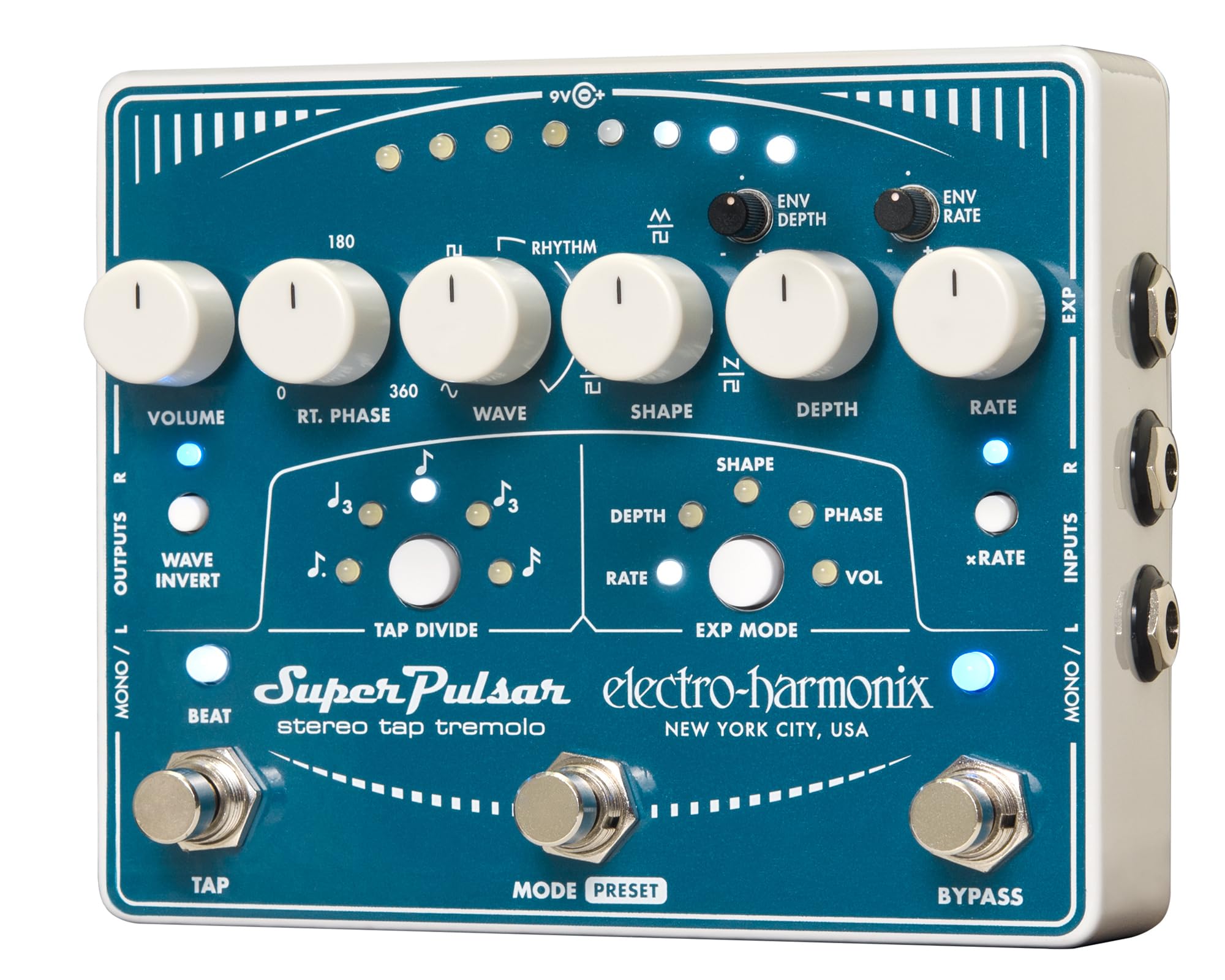 Amazon.com: Electro-Harmonix Super Pulsar Stereo Tap Tremolo Pedal