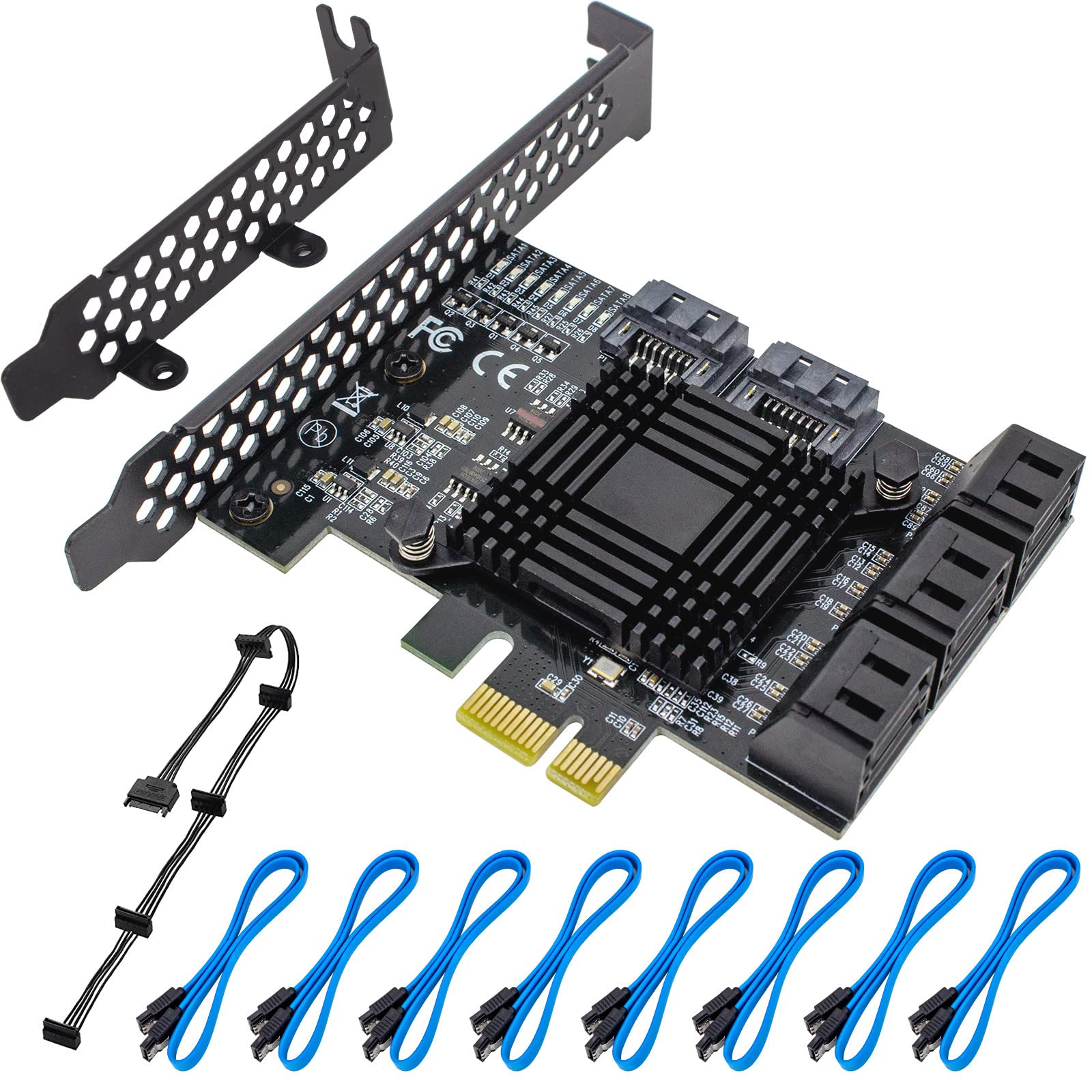 Amazon.com: ACTIMED PCIe 8-Port SATA Controller Card (6 Gbps