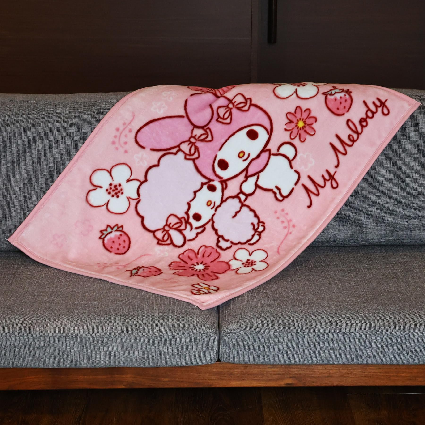 Amazon｜[丸眞] ひざ掛け ブロッサムカラー 07マイメロディ 約H70
