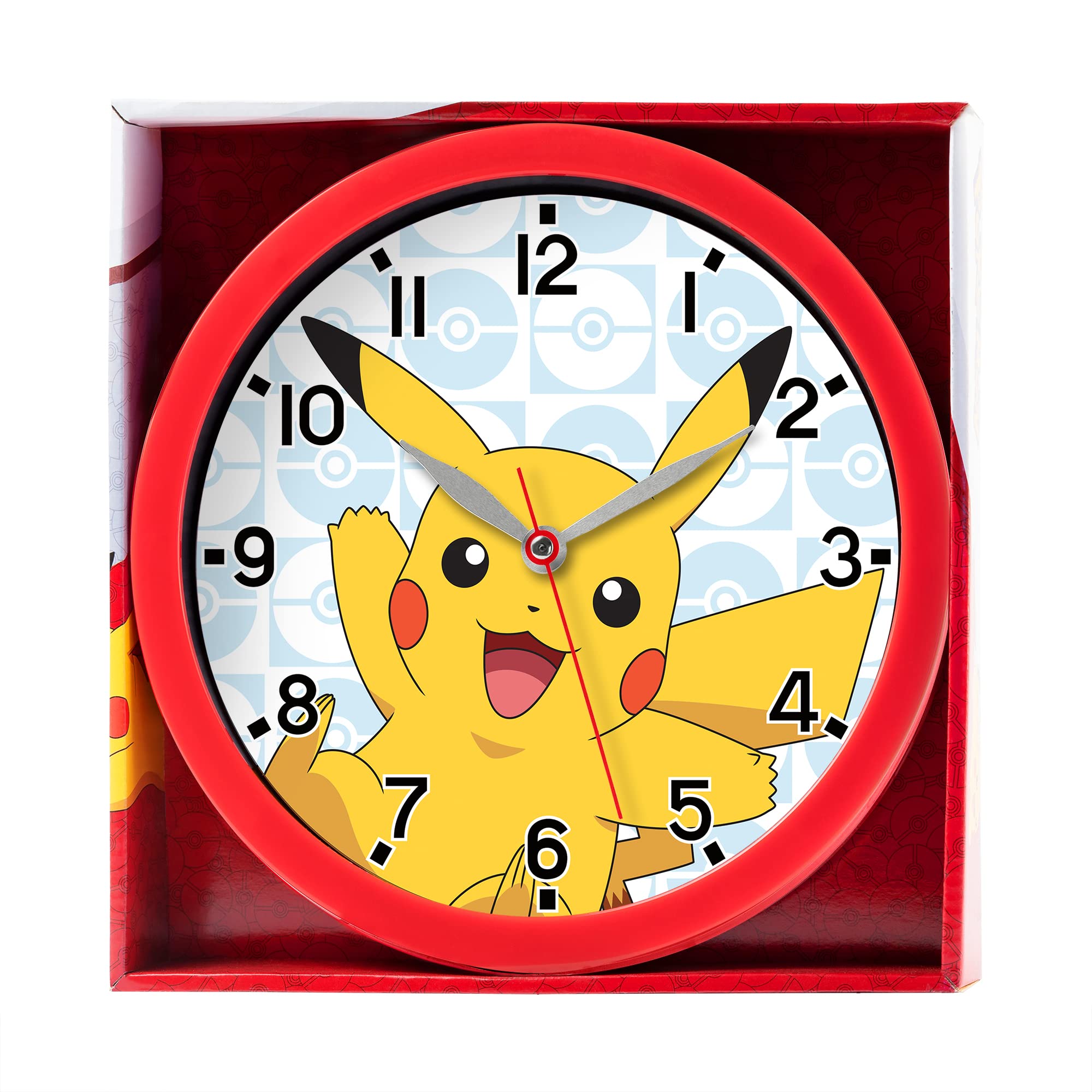 Amazon.co.jp: ポケットモンスター ピカチュウ 壁掛け時計 POK3159 赤