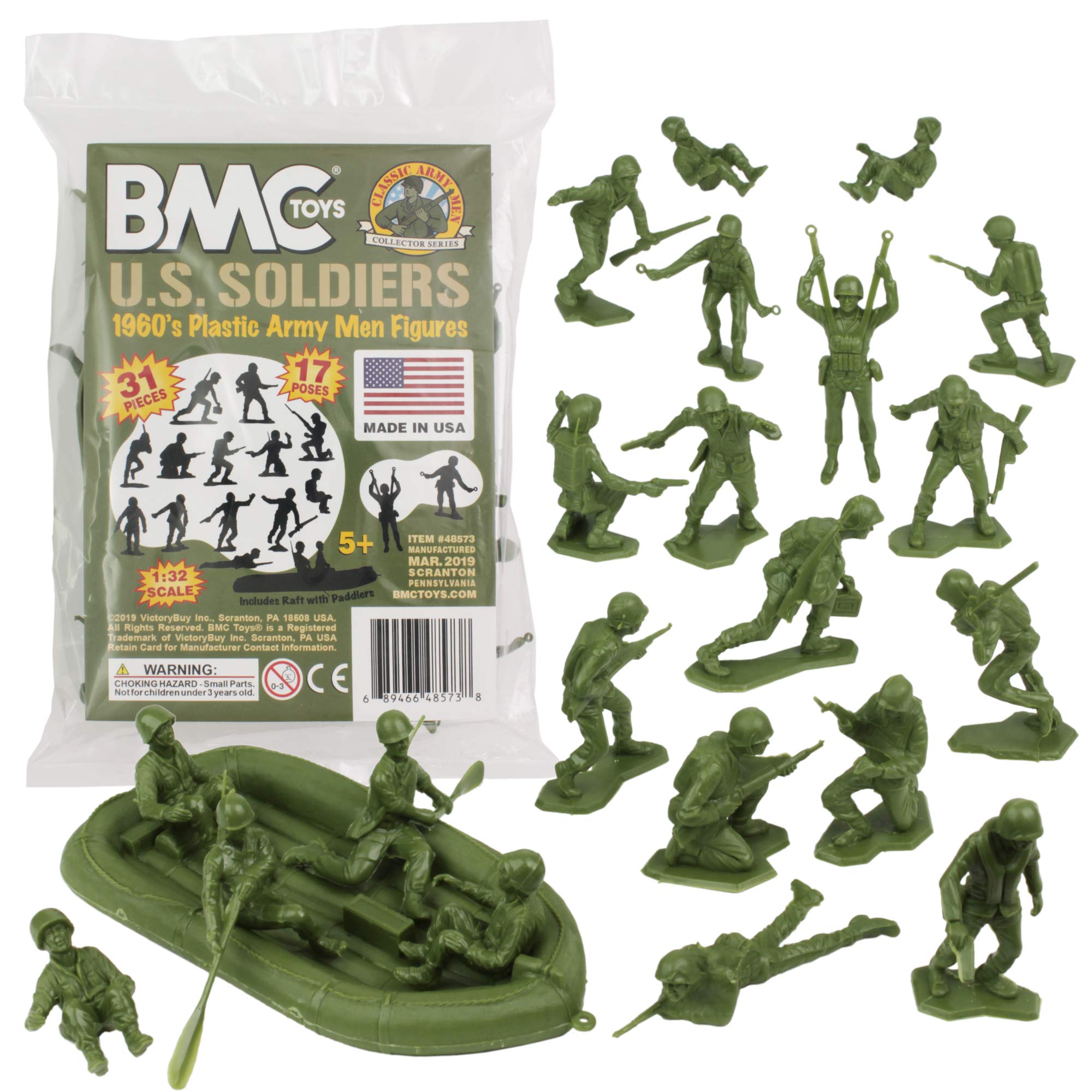 Amazon.com: BMC Marx Plastic Army Men US Soldiers - OD Green 31pc