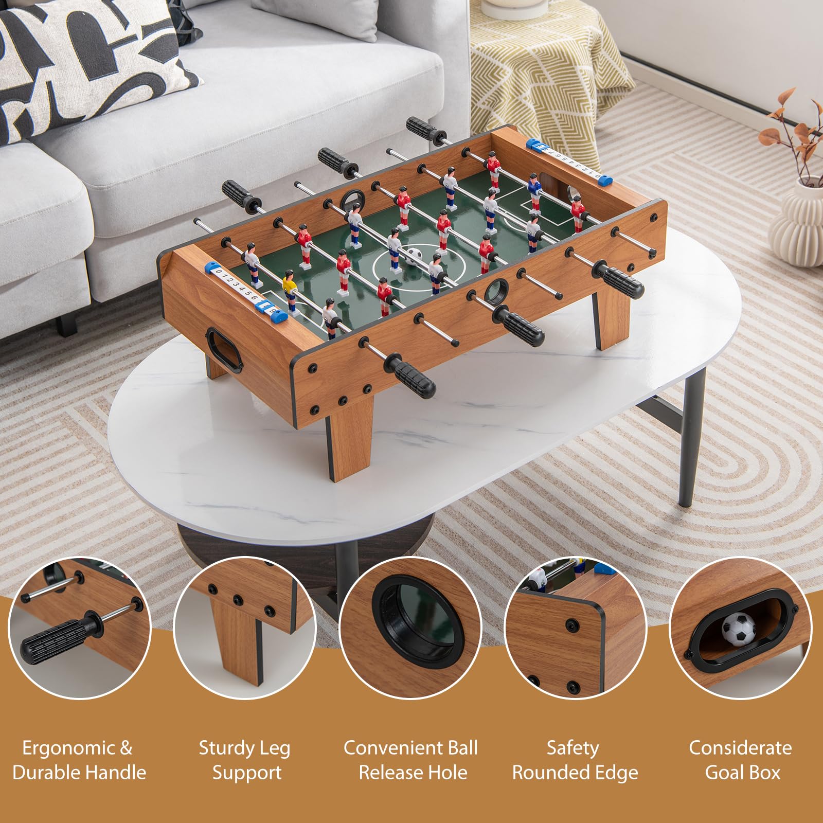 Amazon.co.jp: GYMAX テーブルトップ フーズボール ゲーム 27インチ