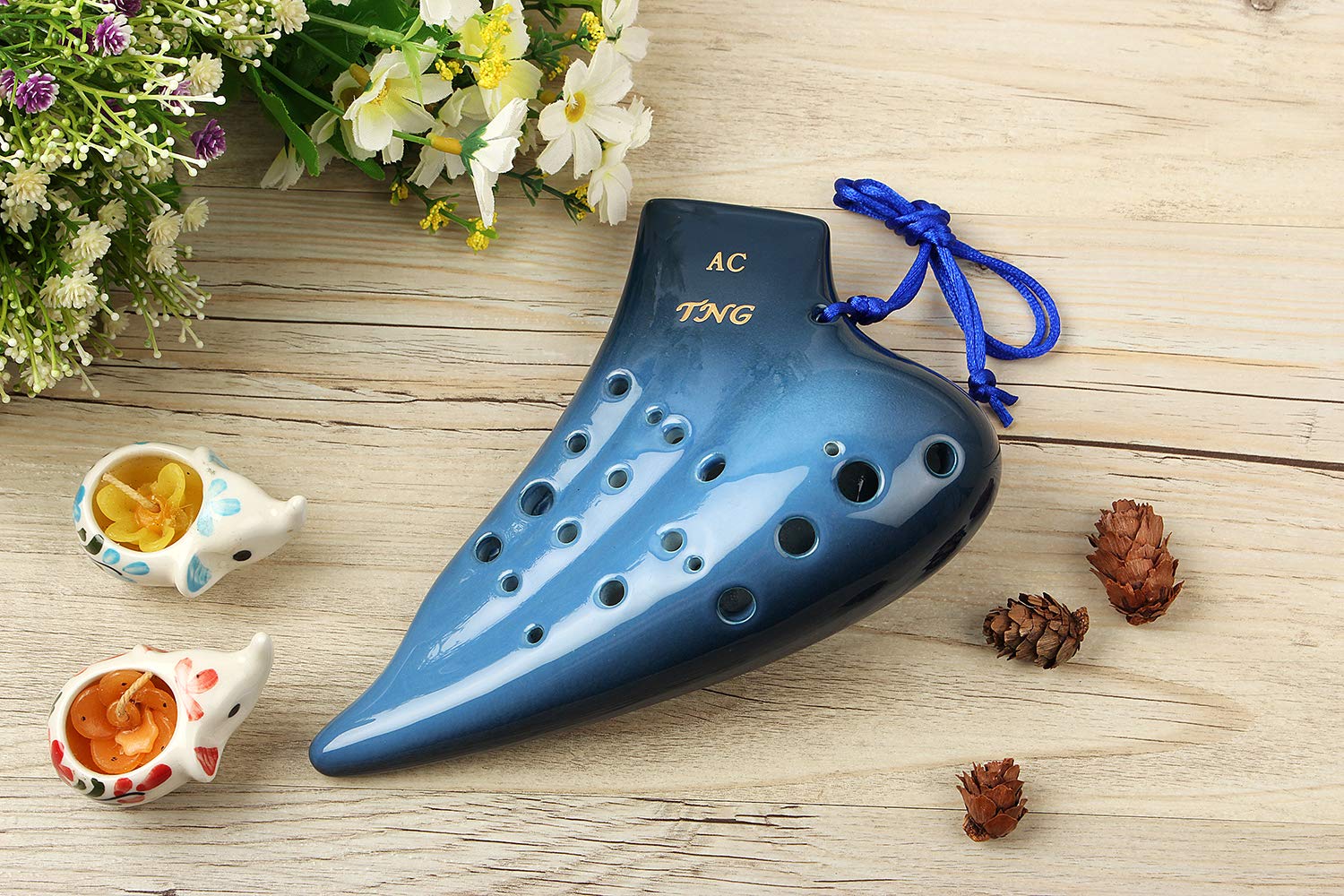 Amazon | TNG オカリナ 楽器 [ トリプル/アルト/グラデーションブルー