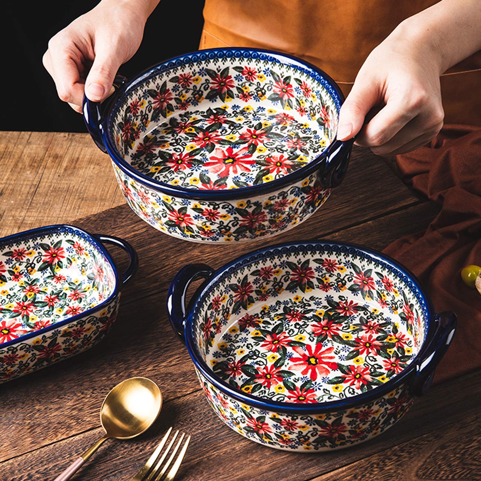 Amazon.co.jp: ディナープレート、セラミック食器セット、ポーランド