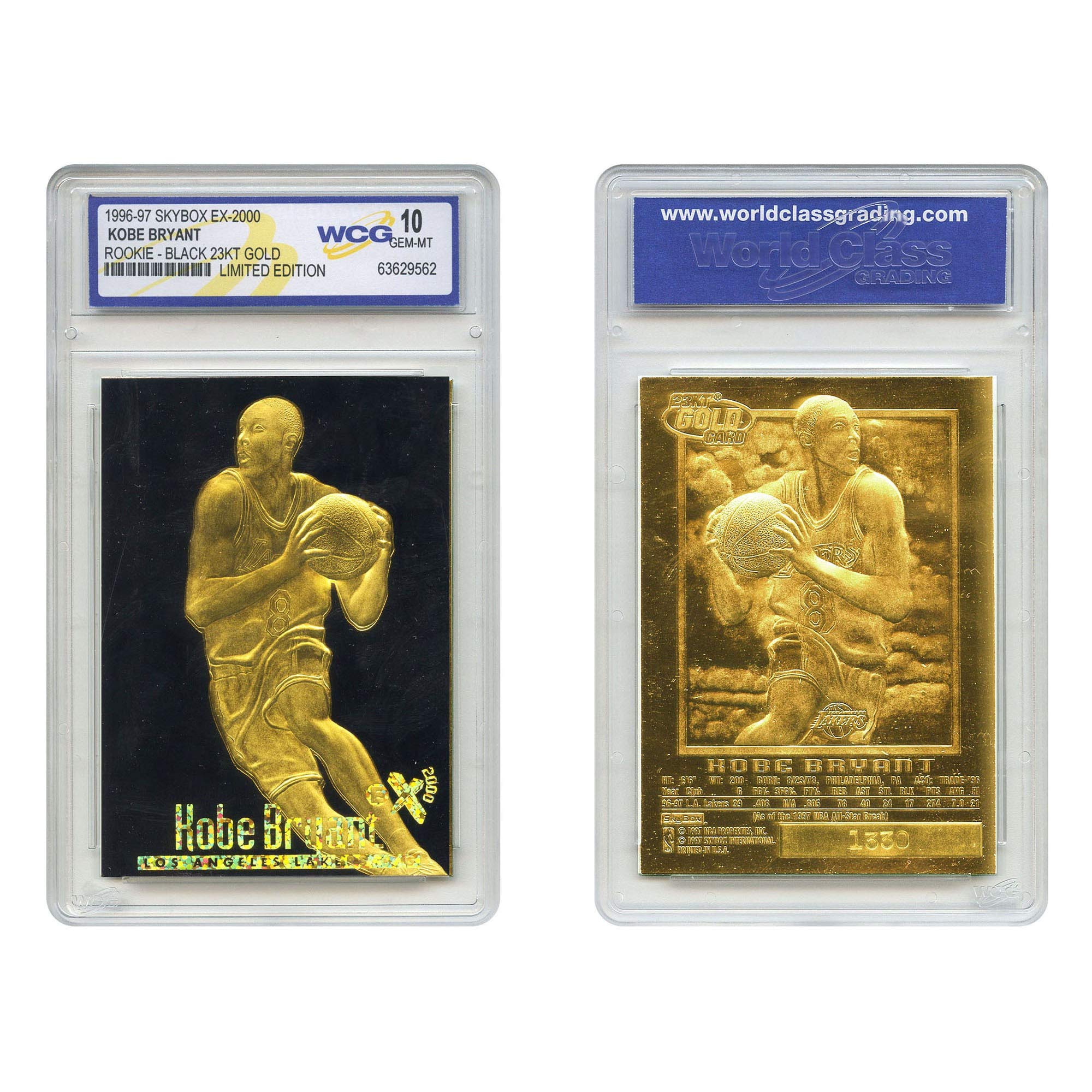 Amazon.com: Kobe Bryant 1996-97 Skybox EX-2000 Rookie 23KT Gold