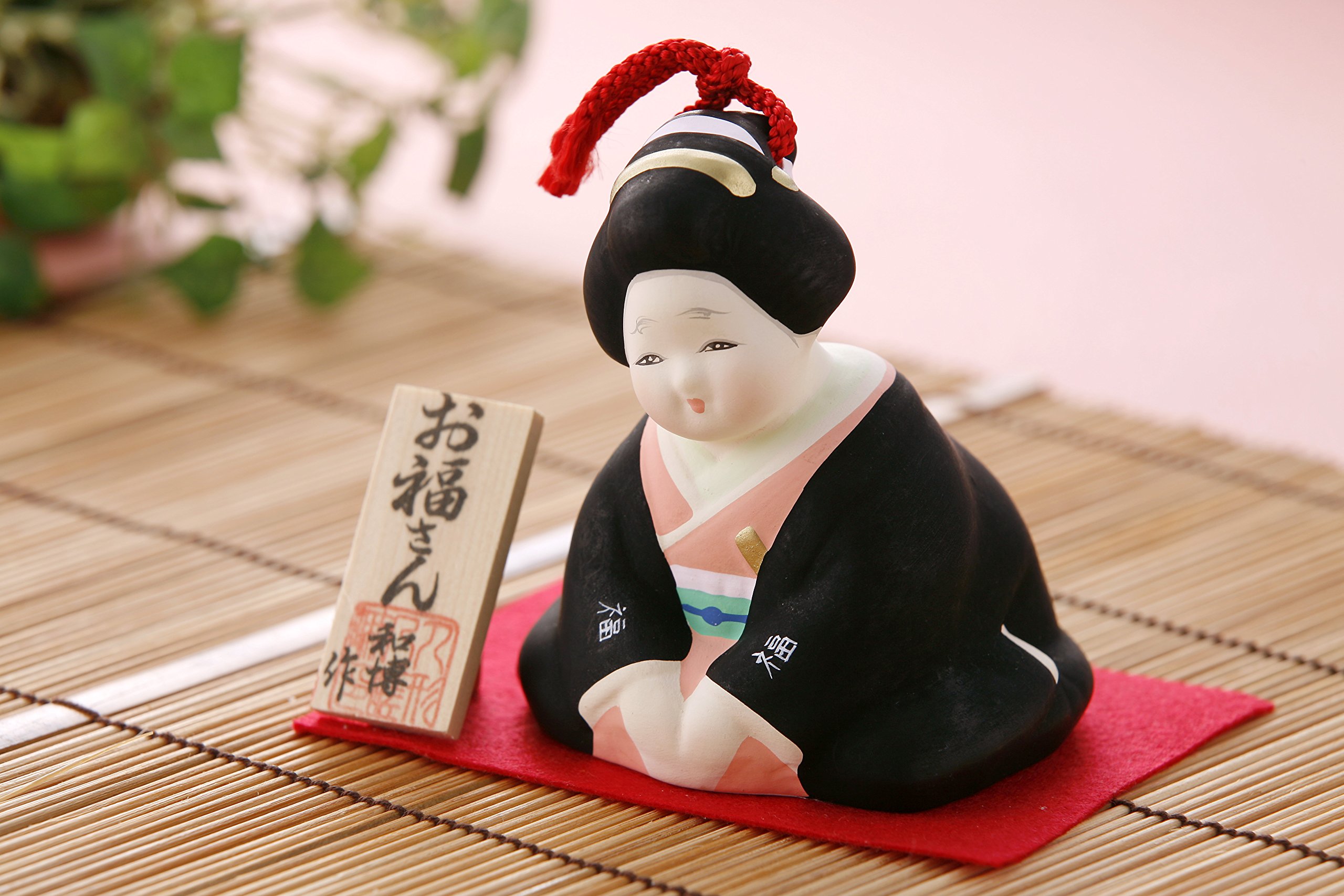 Amazon.co.jp: 博多人形 お福さん 福岡・日本製 嵯峨和博作 手描きで