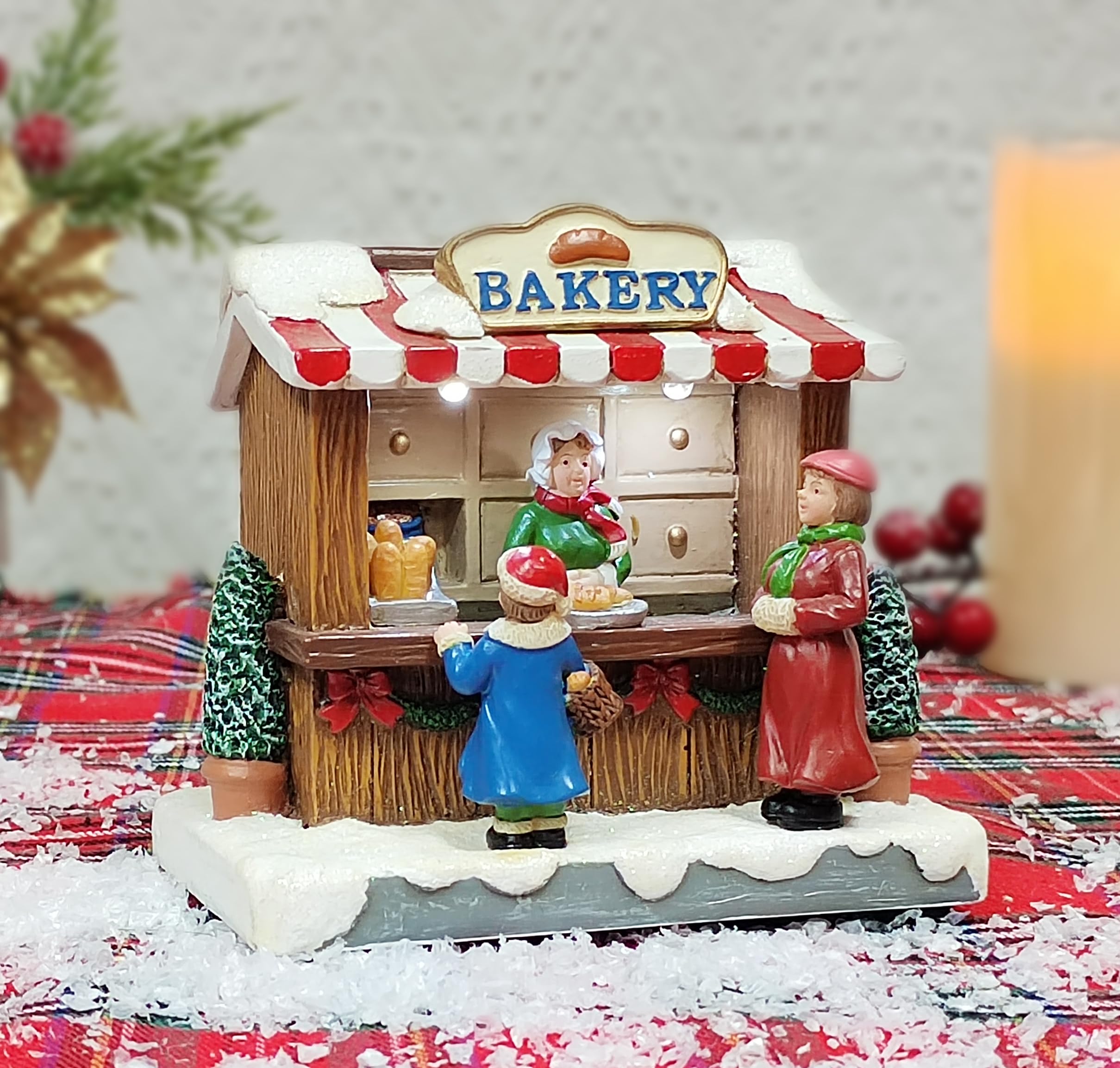 Amazon.com: MOMENTS IN TIME Bakery Stand Figurine 4.06” LED