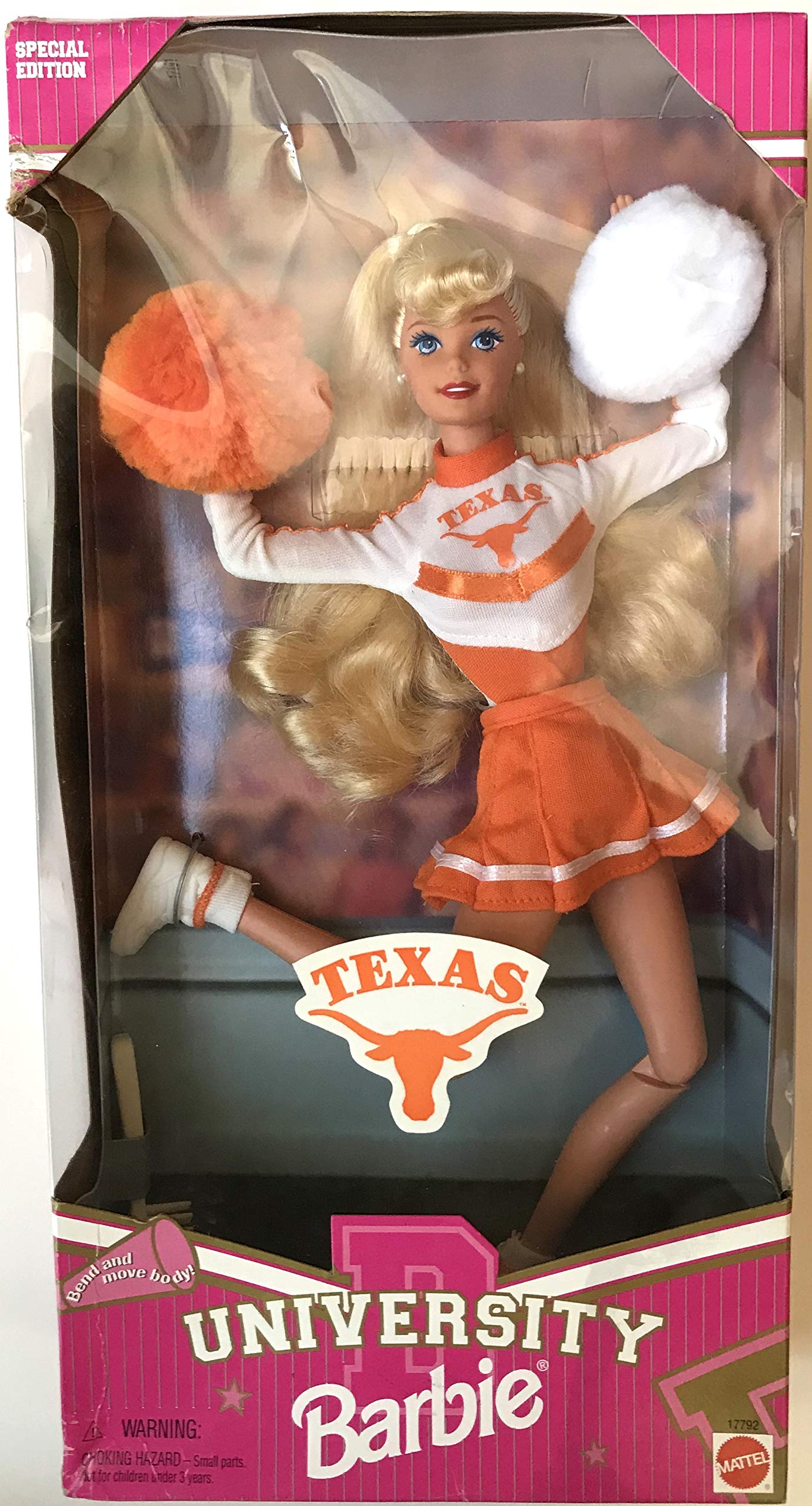 1996 University of Texas Cheerleader Barbie Doll : Amazon.co.uk