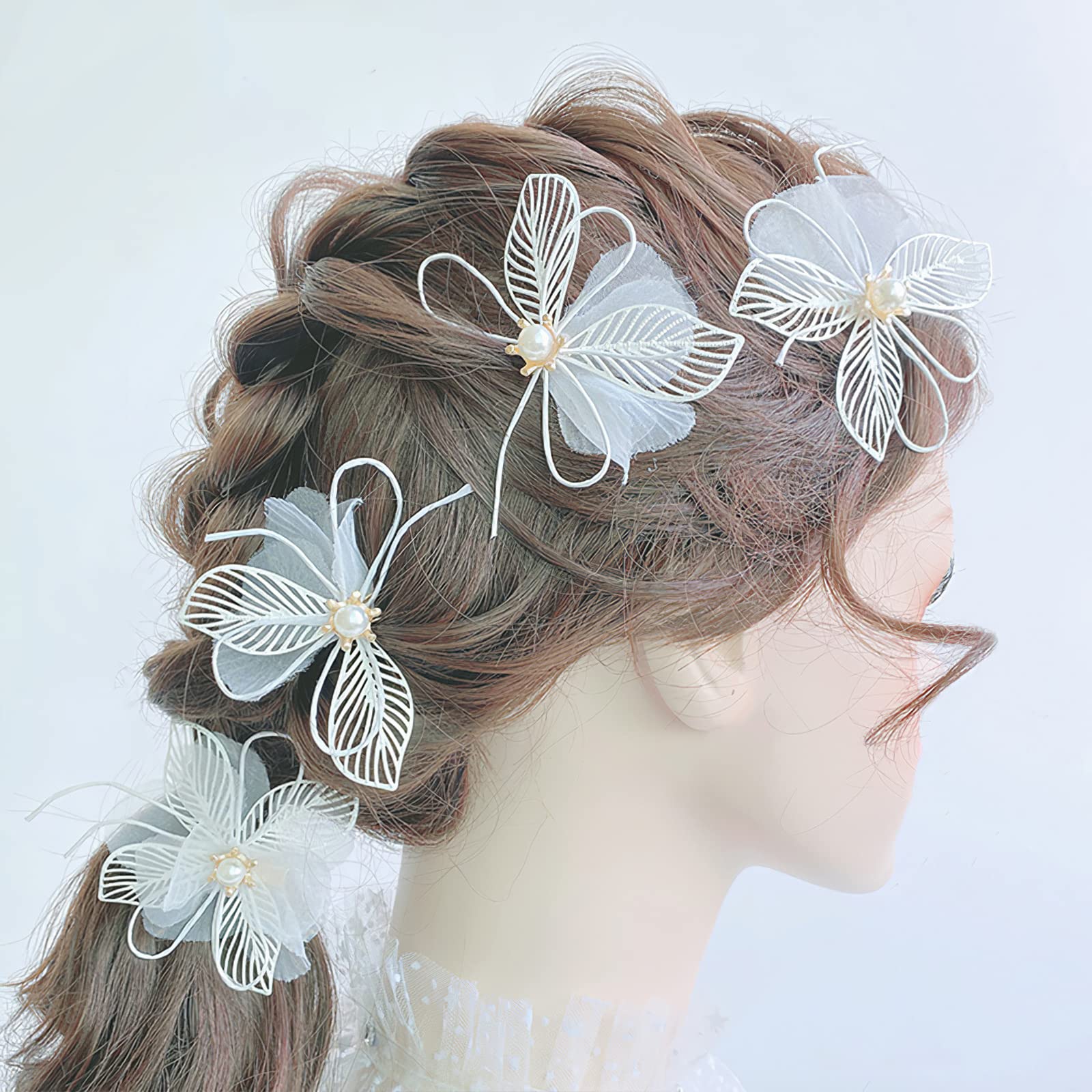 Amazon | RICISUNG ヘアアクセサリー 髪飾り 結婚式 ヘッドドレス 3