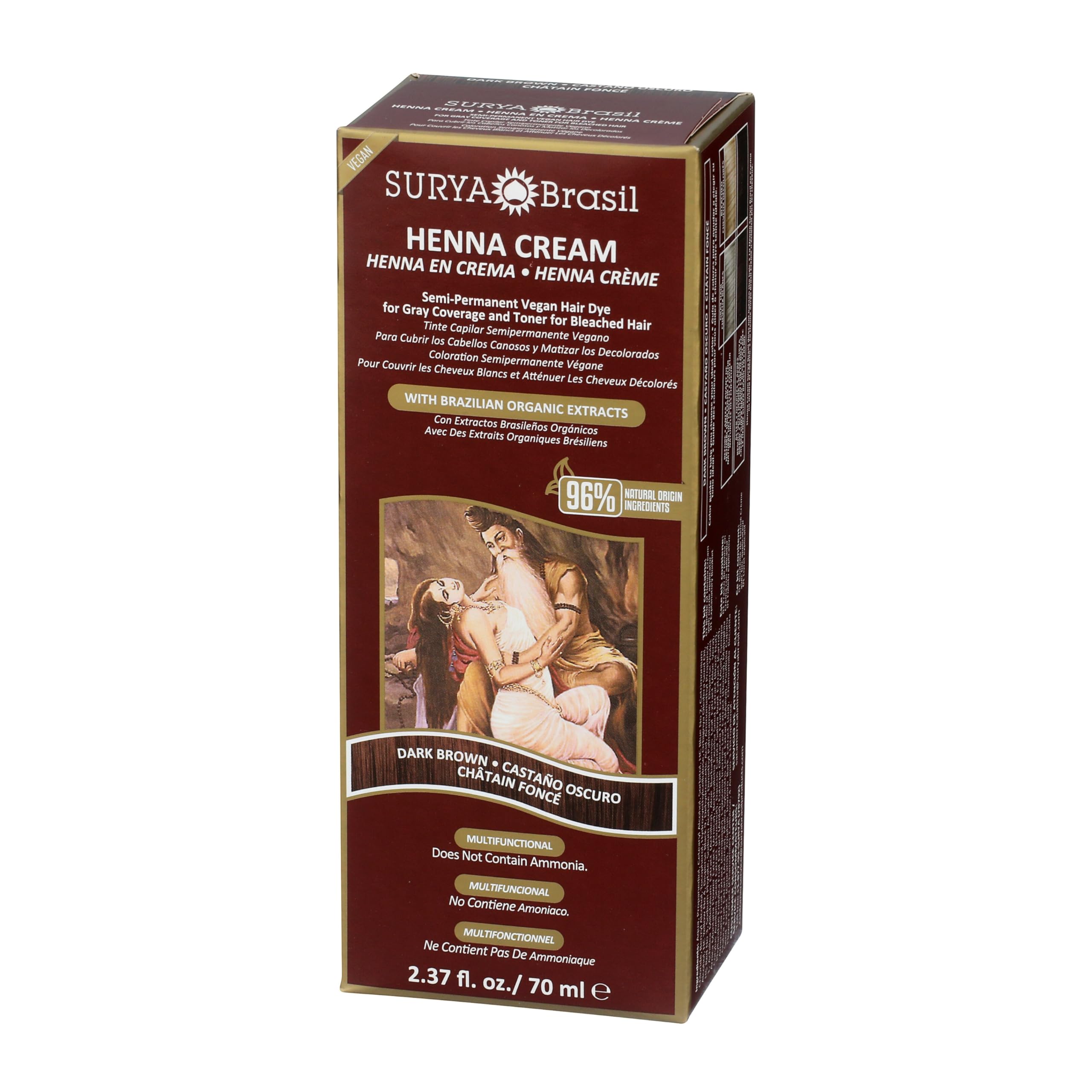 Amazon.com : Surya Dark Brown Henna Cream (4 Pack) : Beauty