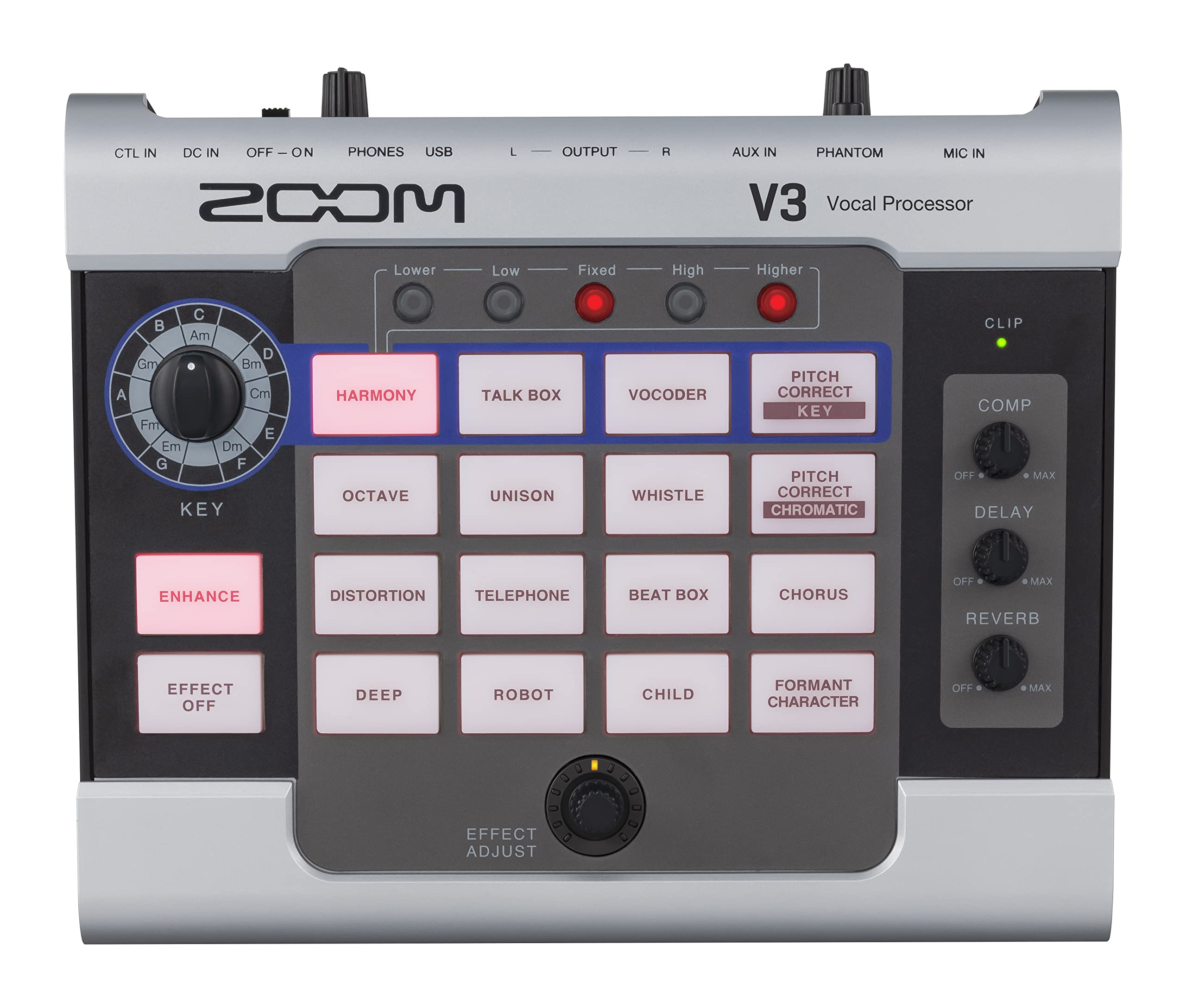 Amazon.com: Zoom V3 Vocal Processor, Vocal Effects Pedal, 3-Part