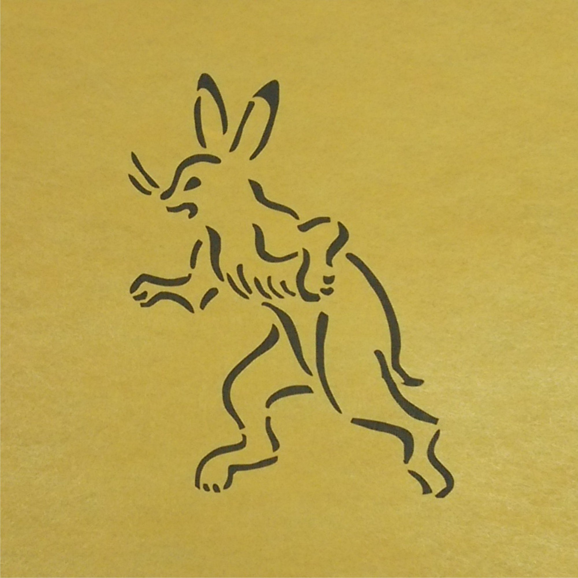 Amazon.co.jp: ステンシルシート 兎 鳥獣戯画 3サイズ型紙 (10cm) : ホビー