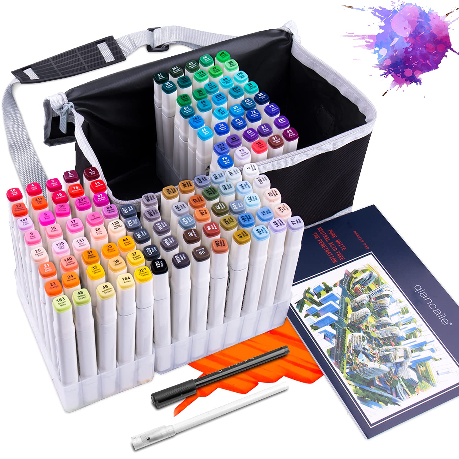 Amazon | Splaks マーカーペン 120色 コピック スケッチ イラスト