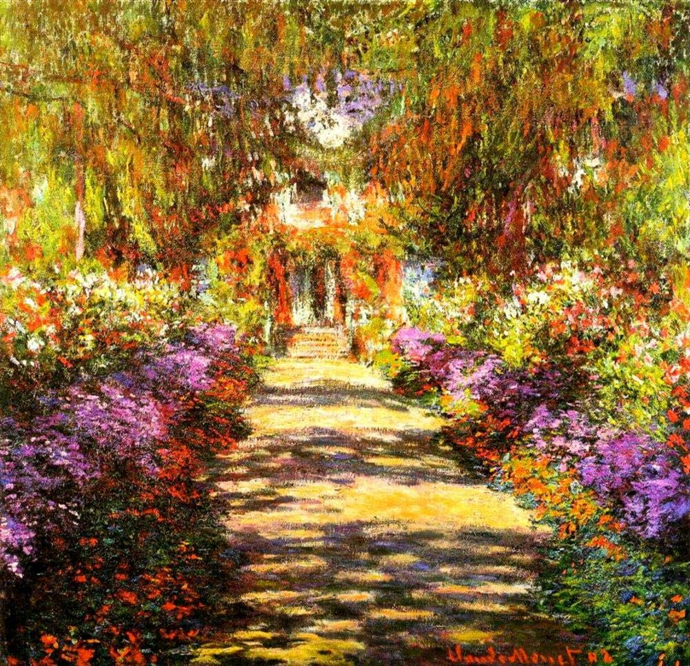 Amazon.co.jp: つの有名な絵画 - ジヴェルニーのモネ庭園の小道