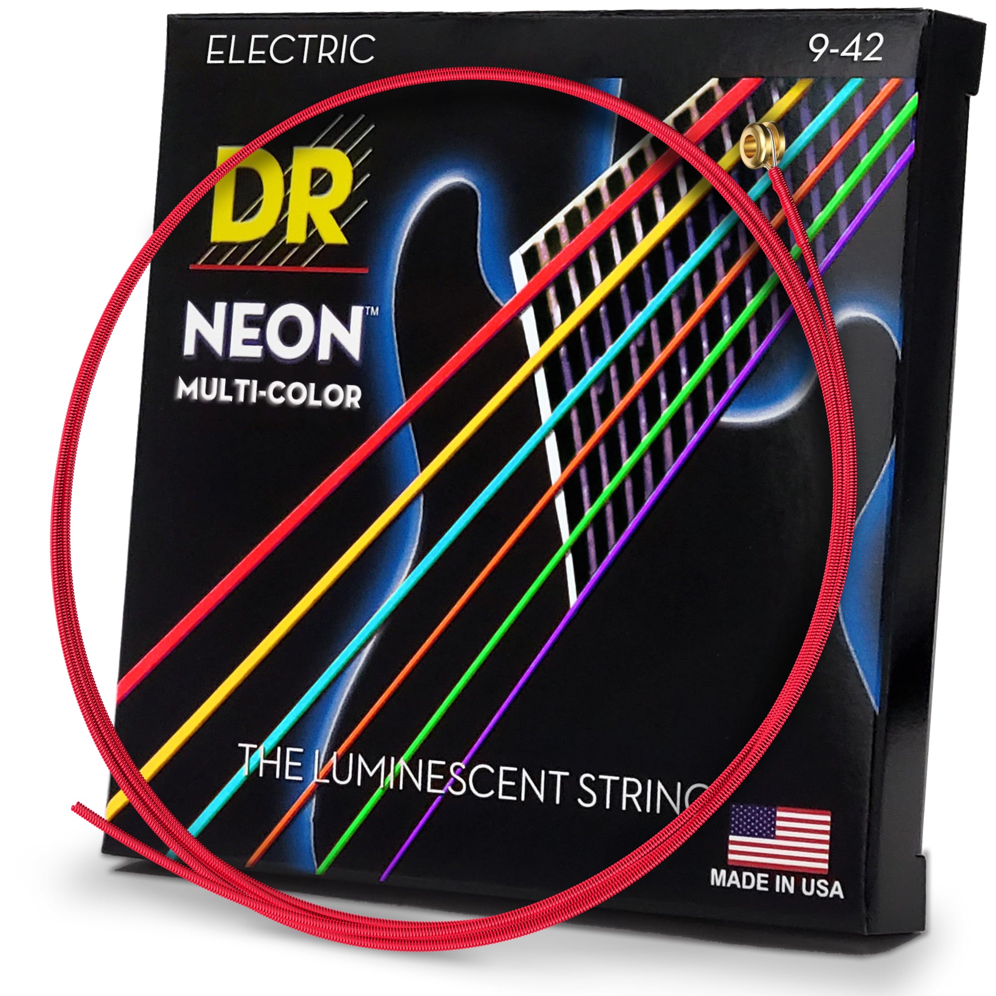 Amazon.co.jp: DR NMCE-9 色のついた エレキギター弦 やわらかい細い