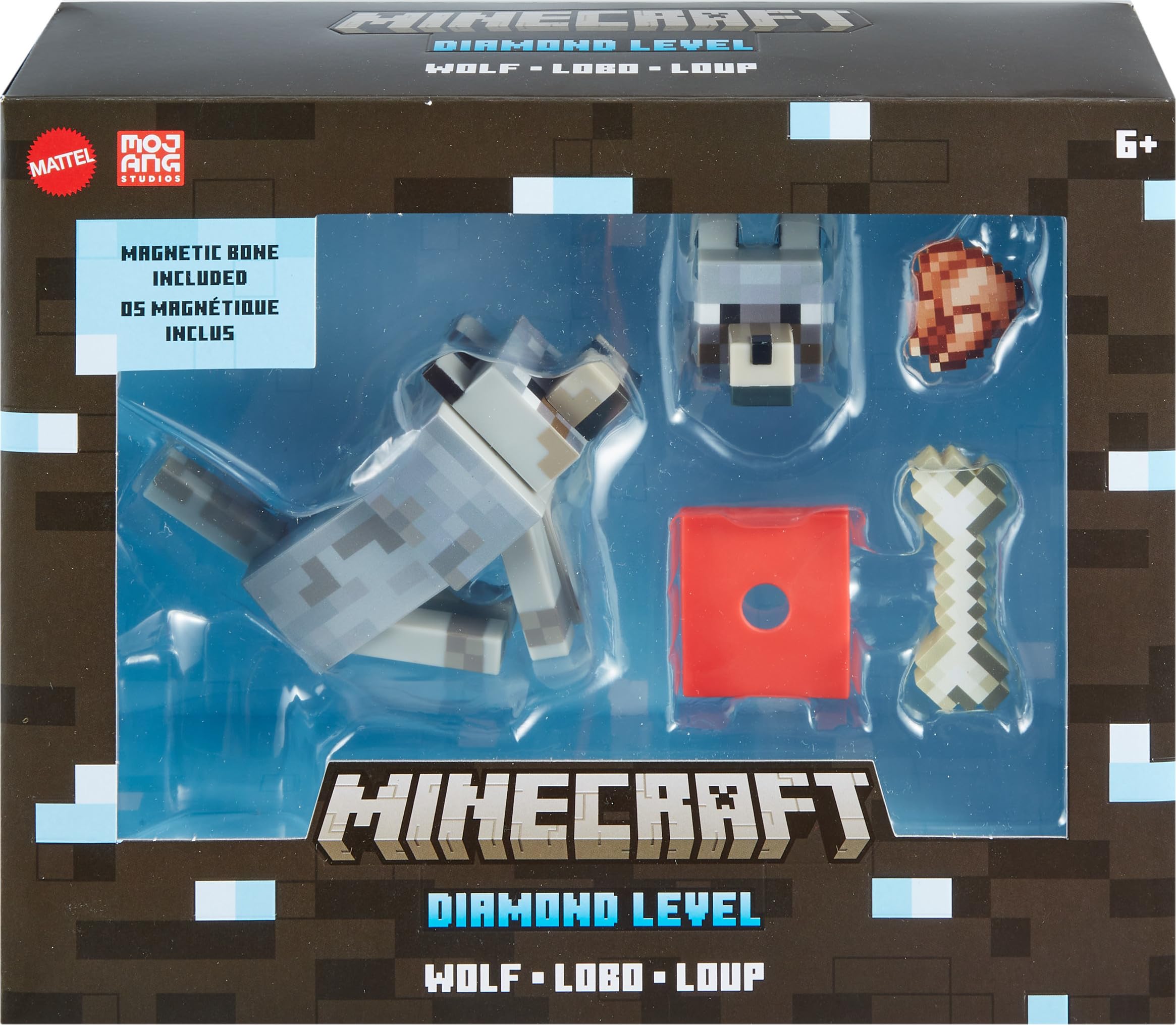 Amazon.co.jp: Minecraft ダイヤモンドウルフ アクションフィギュア