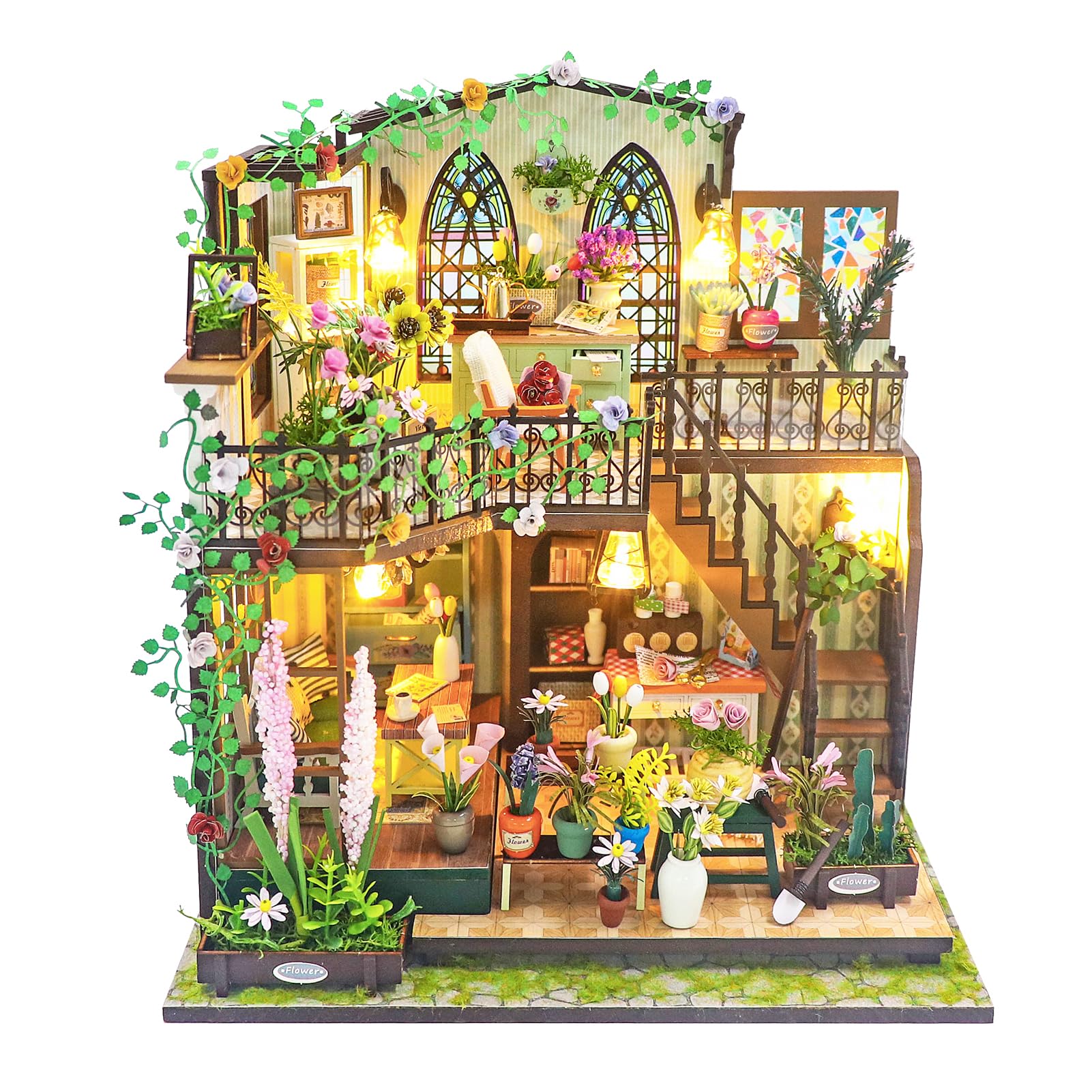 Amazon.co.jp: SpiIay DIY木製ドールハウス ドールハウス キット