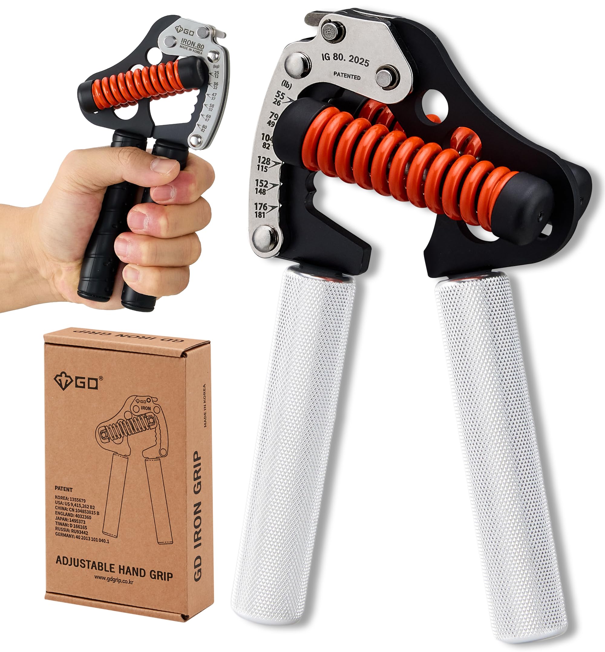 Amazon | (GD) IRON GRIP 12Lv Aluminum ハンドグリップ (12~82kg