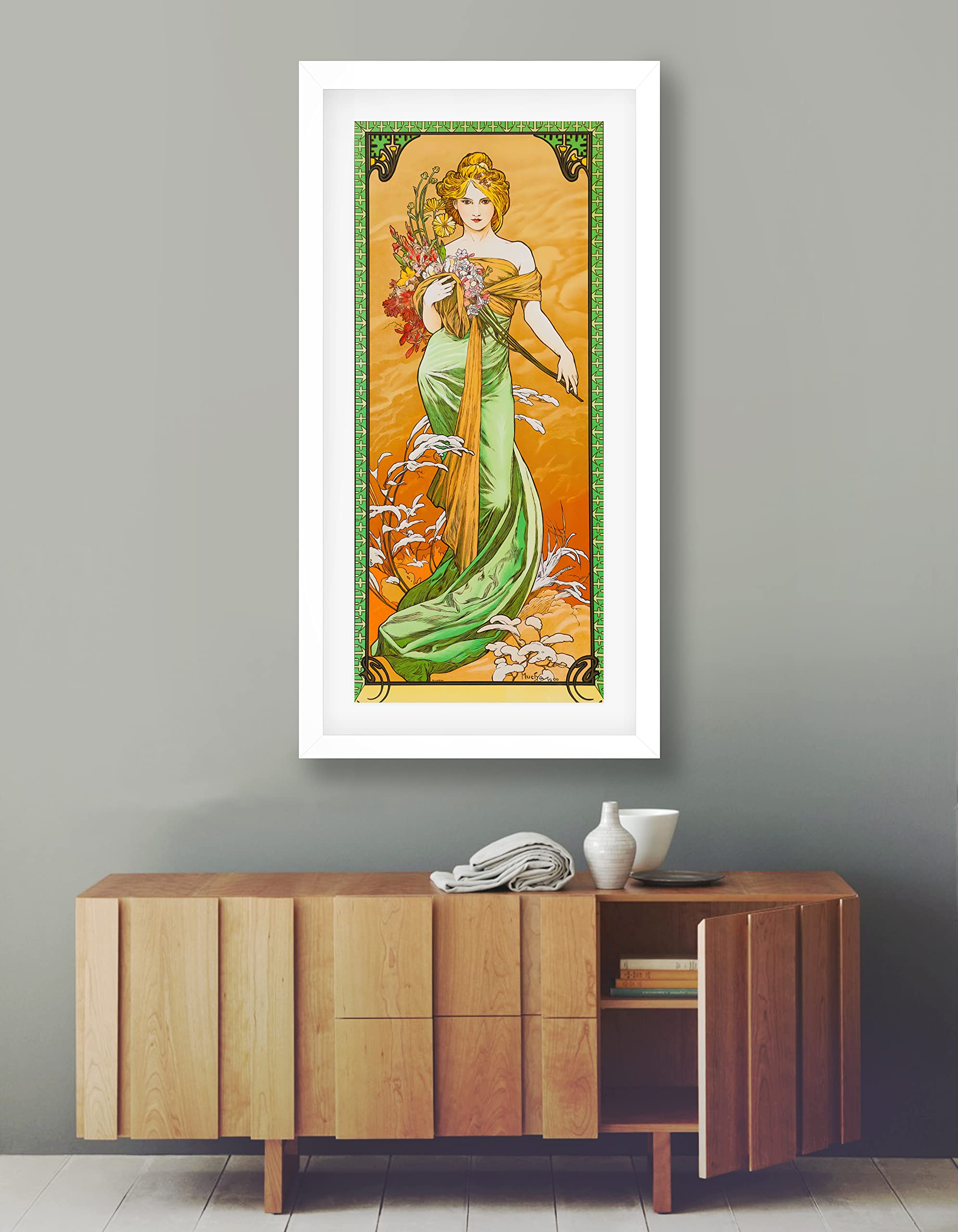 Amazon.com: Alphonse Mucha Vintage posters - Emerald Green Art