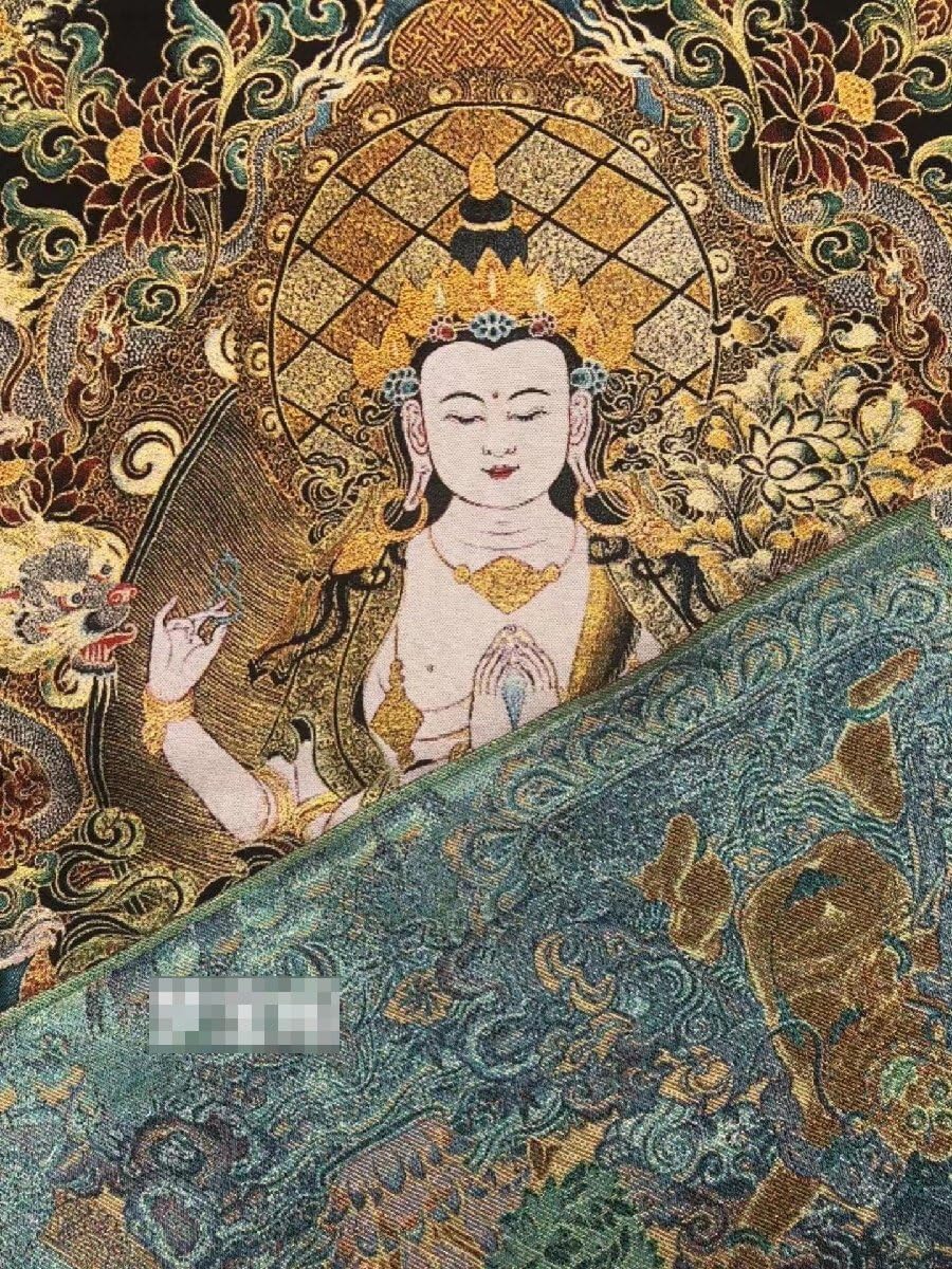 中国古美術・純手描き・画芯・送子觀音画像167x86cm・書画・絹本・仏像