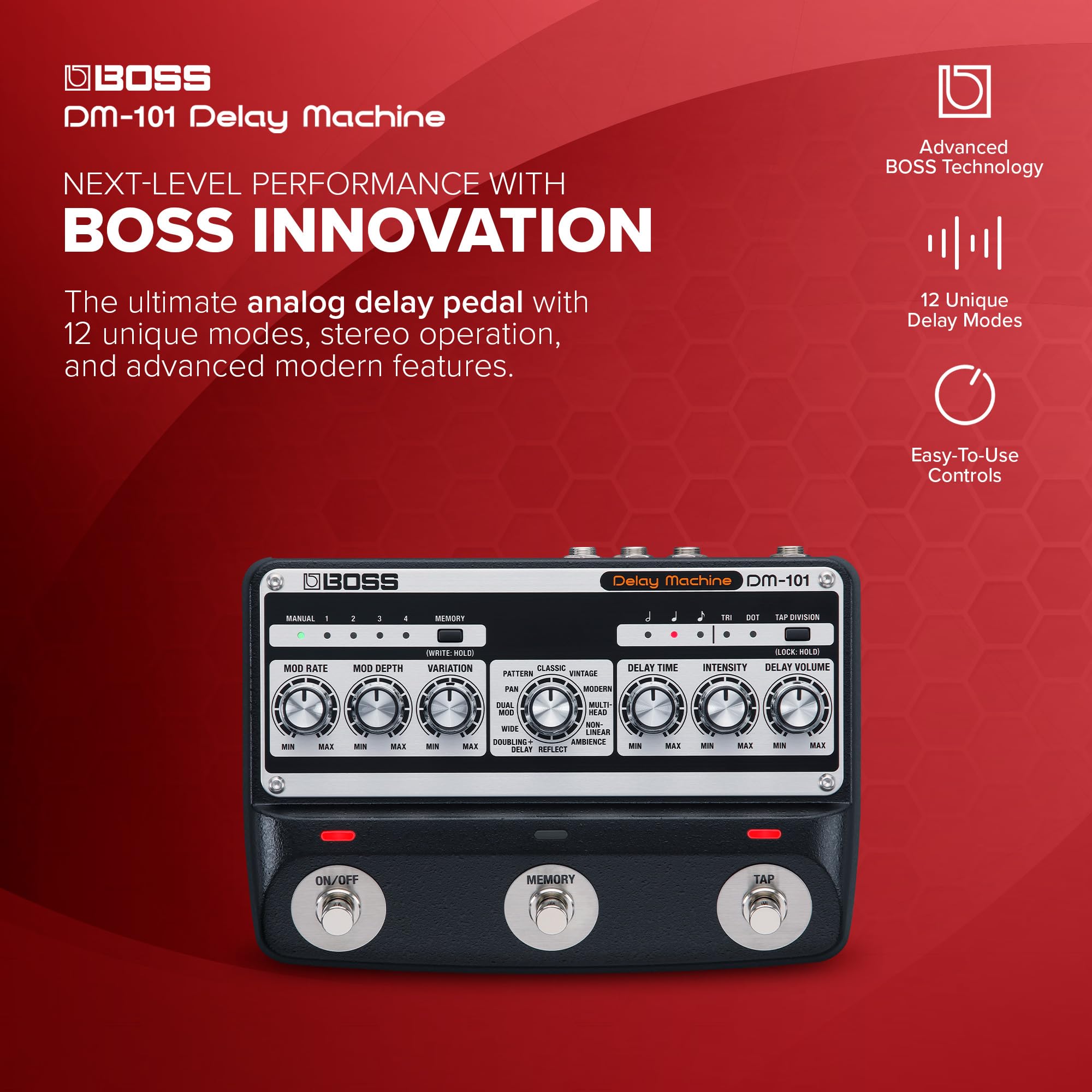 Amazon.com: BOSS DM-101 Delay Machine | Ultimate Analog Delay