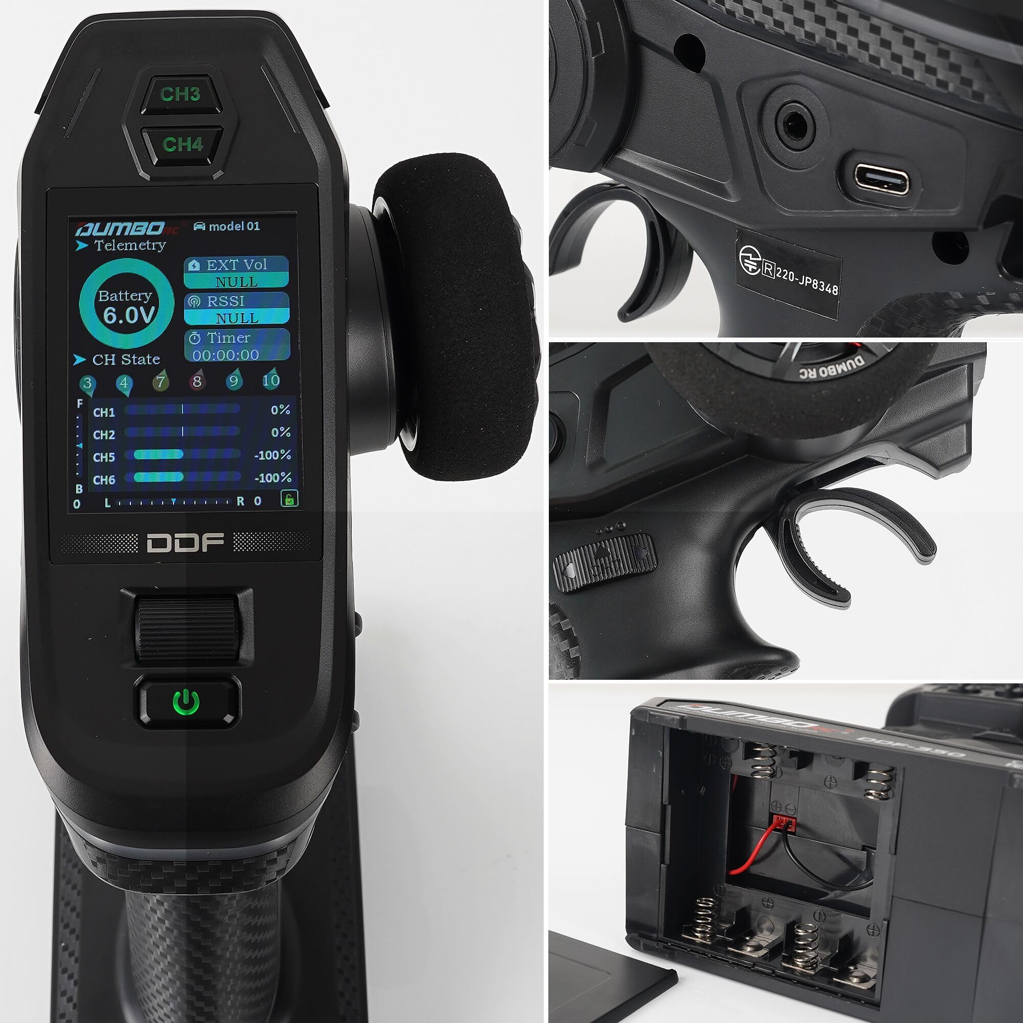 Amazon.co.jp: DUMBORC DDF-350 10CH 2.4Gラジオ送信機 技適認証済み