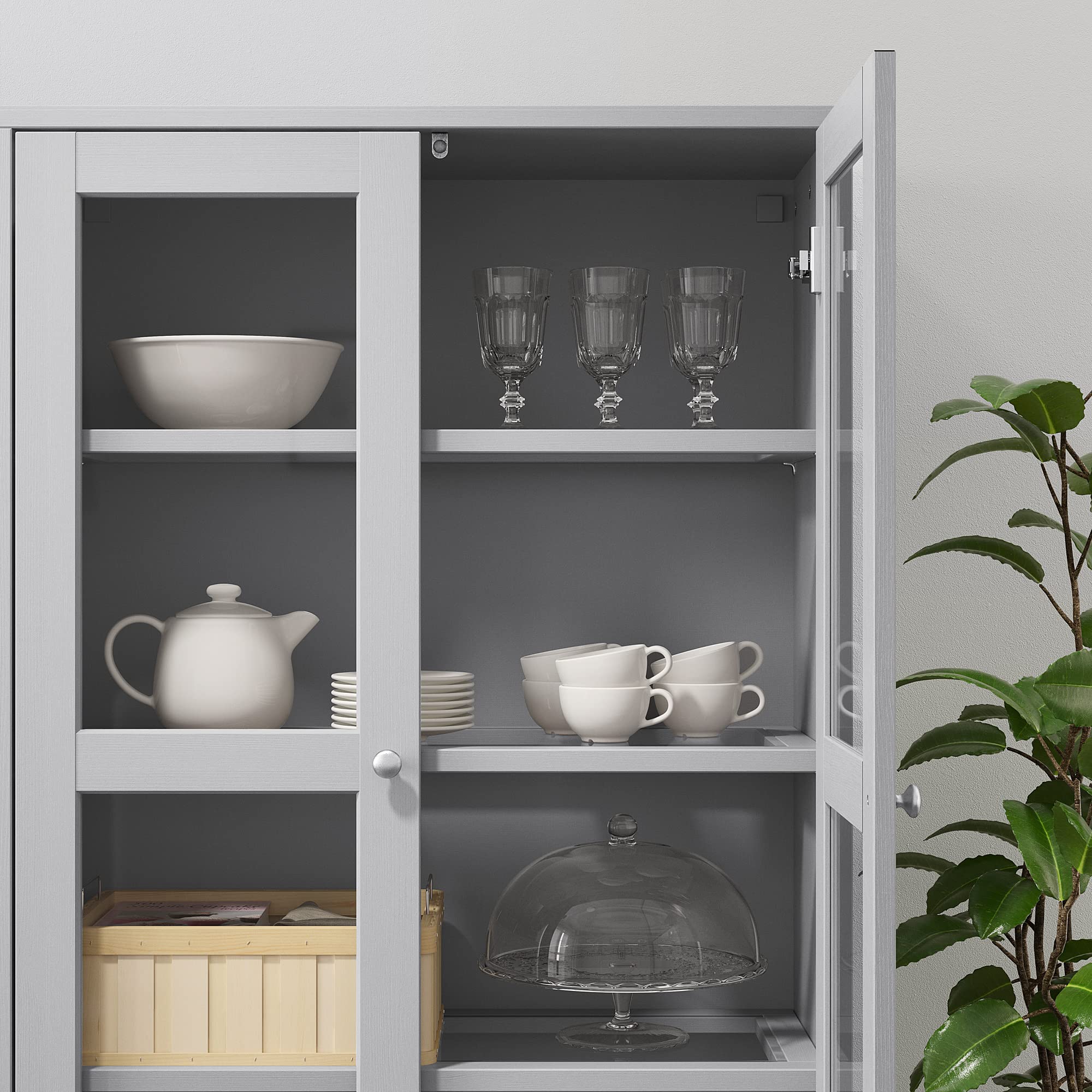 Amazon.co.jp: IKEA HAVSTAストレージコンビネーション ガラスドア付き