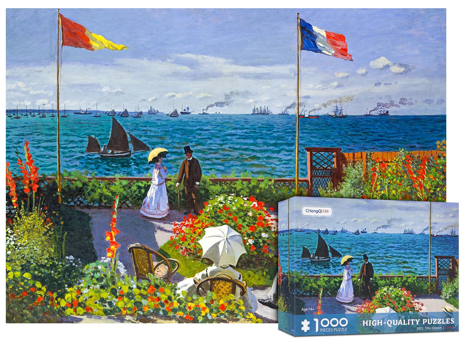 Amazon | CHengQiSM 1000ピース ジグソーパズル モネ Garden at Sainte