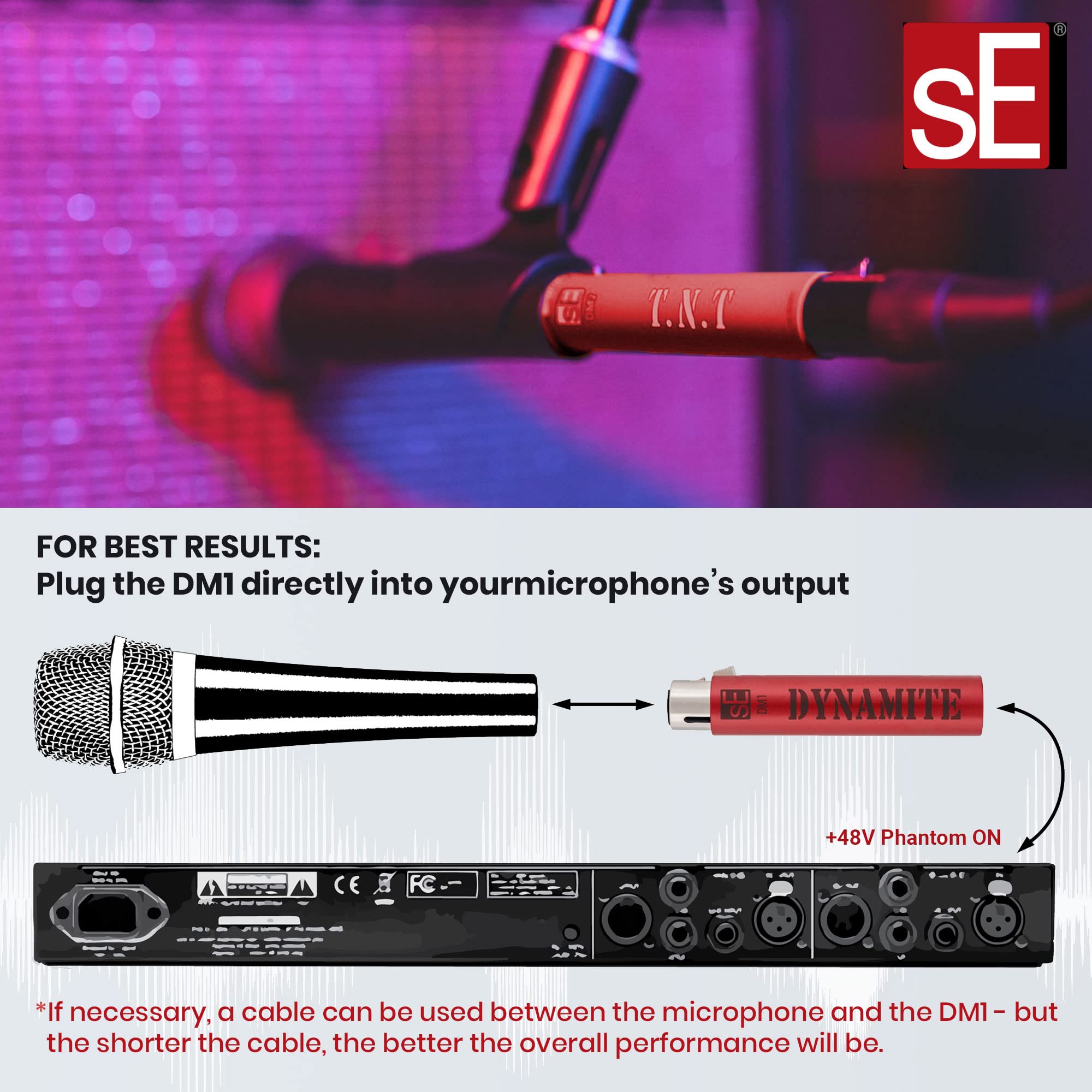 Amazon.co.jp: sE Electronics DM1 Dynamite Active インラインマイク