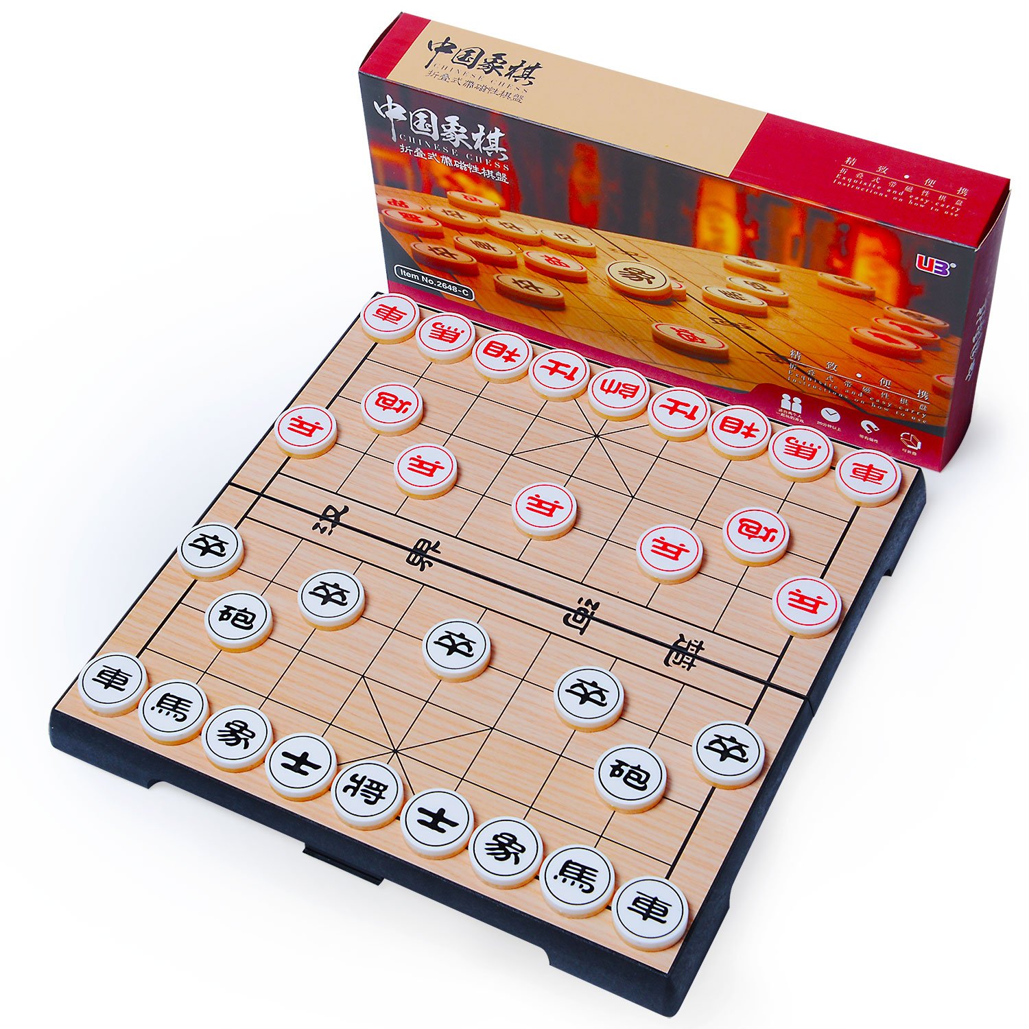 Amazon | 中国将棋 セット 象棋 棋將 カートン シャンチー マグネット