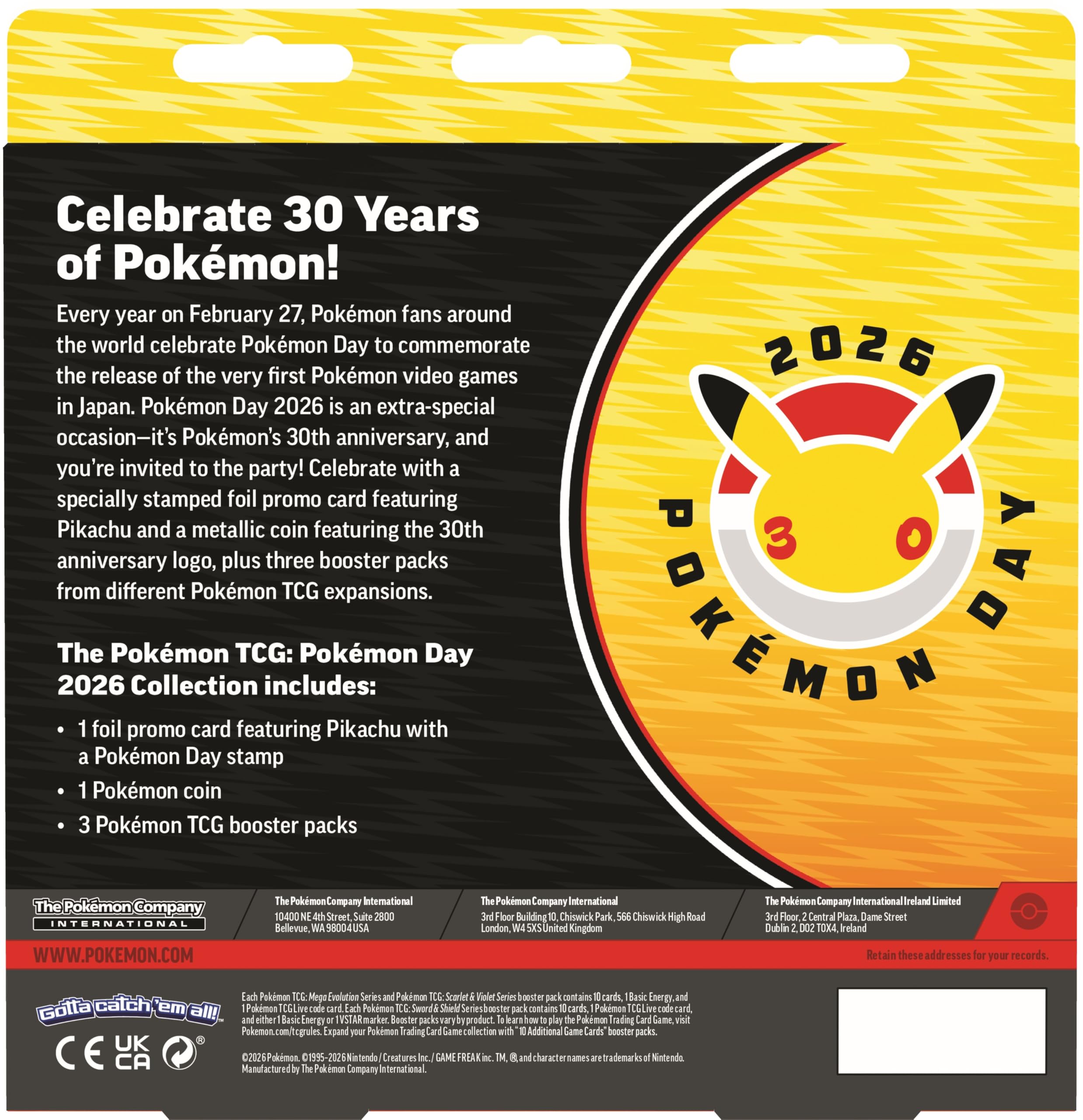 Amazon.com: Pokémon TCG: Pokémon Day 2026 Collection : Toys & Games