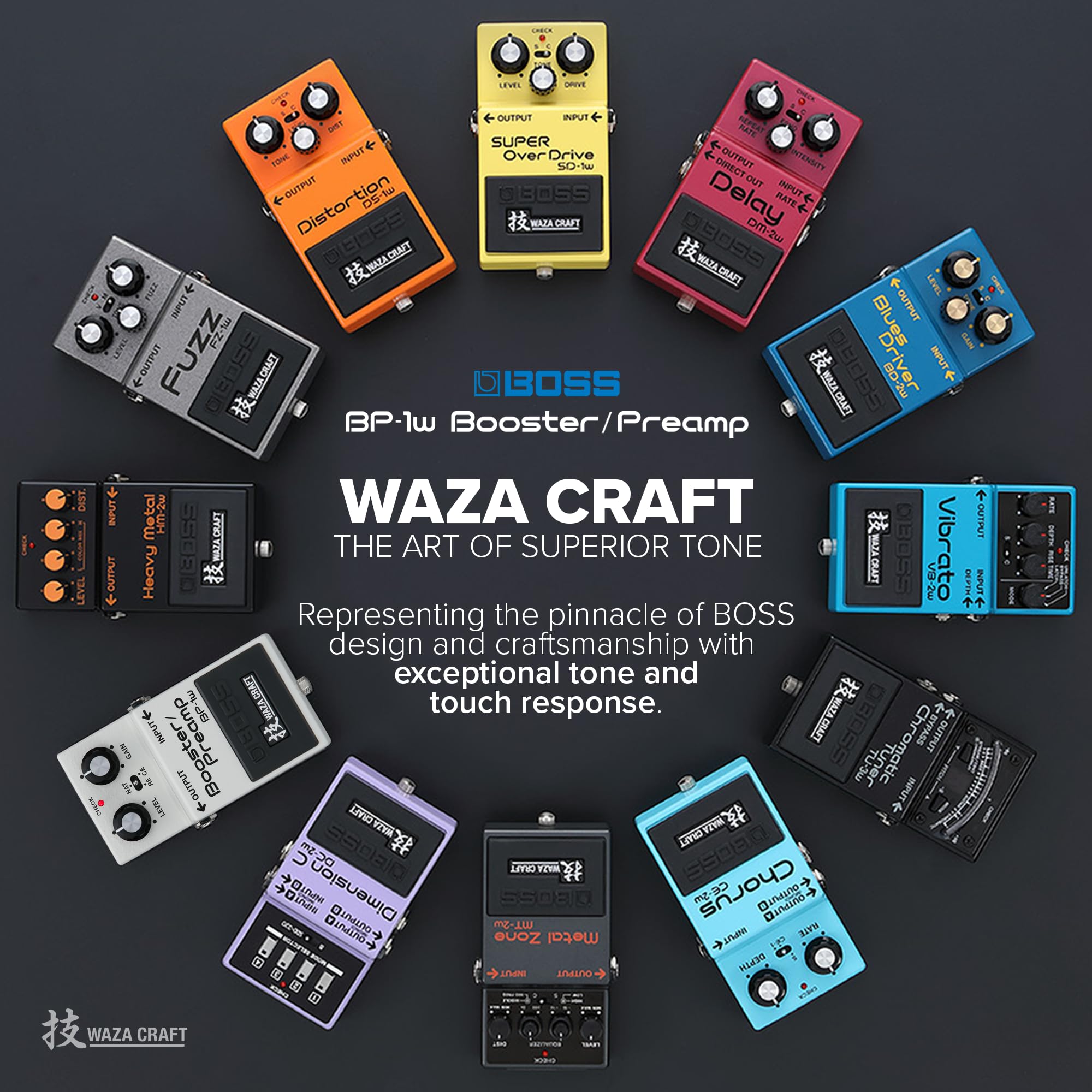 Amazon.com: BOSS BP-1W Booster/Preamp | Premium Waza Craft Guitar