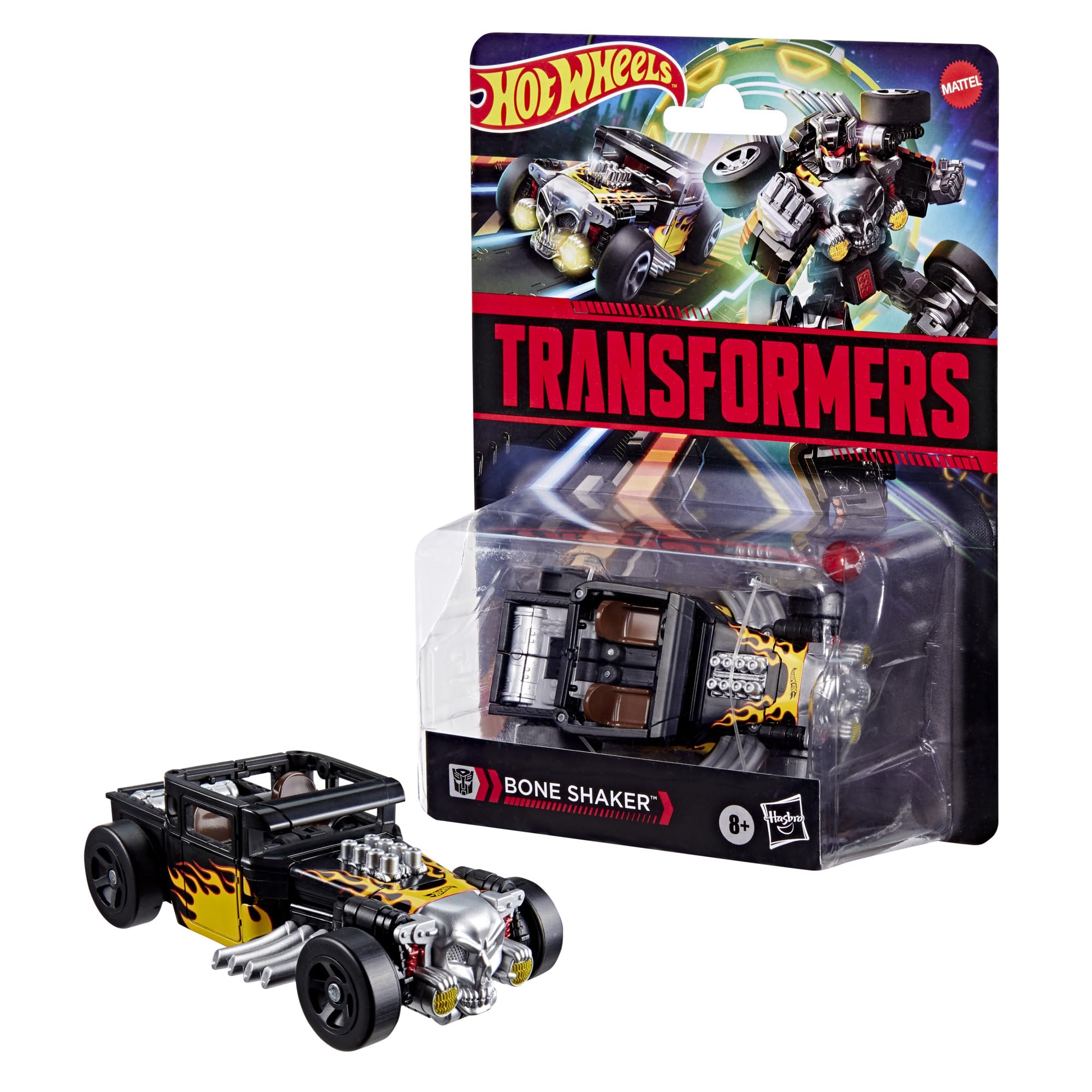 Amazon.com: Transformers Collaborative Hot Wheels x Bone Shaker