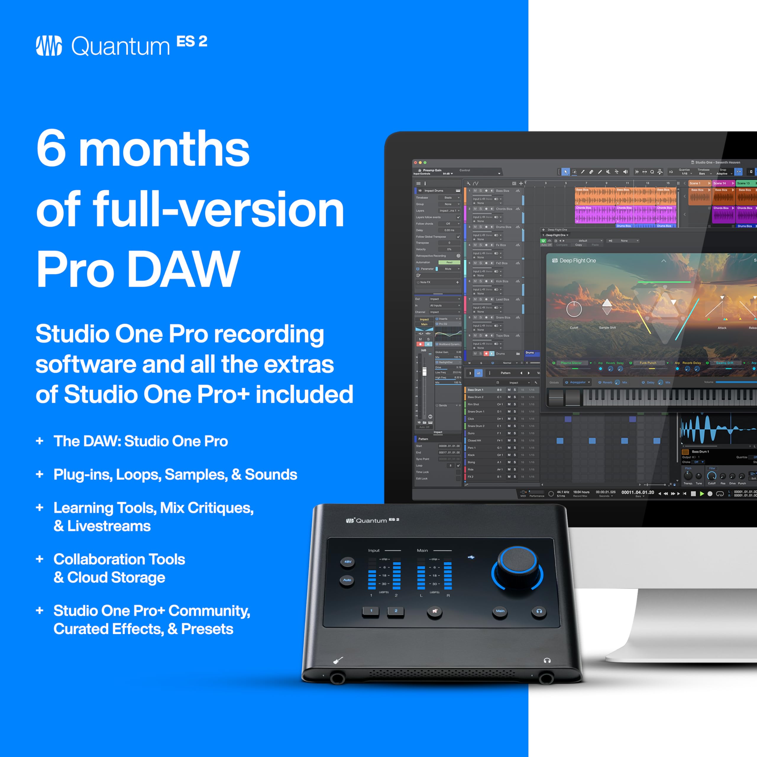 Amazon.co.jp: PreSonus Quantum ES 2 オーディオインターフェイス USB