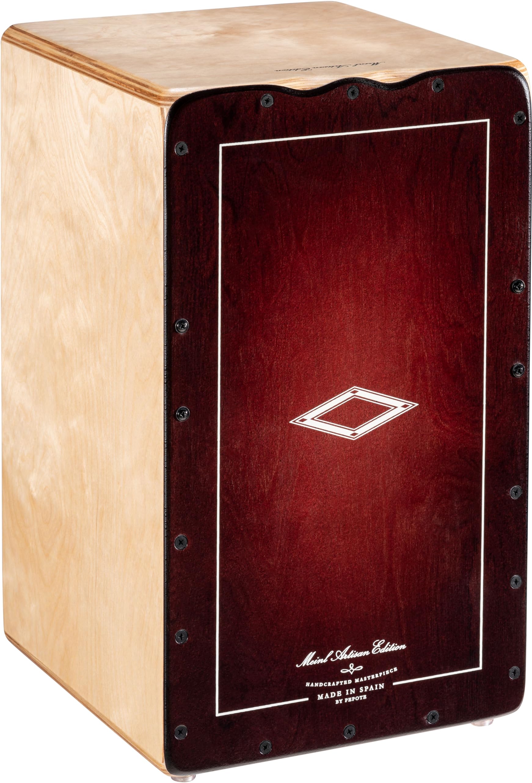 Amazon.com: Meinl Artisan String Cajon with Dark Red Burst