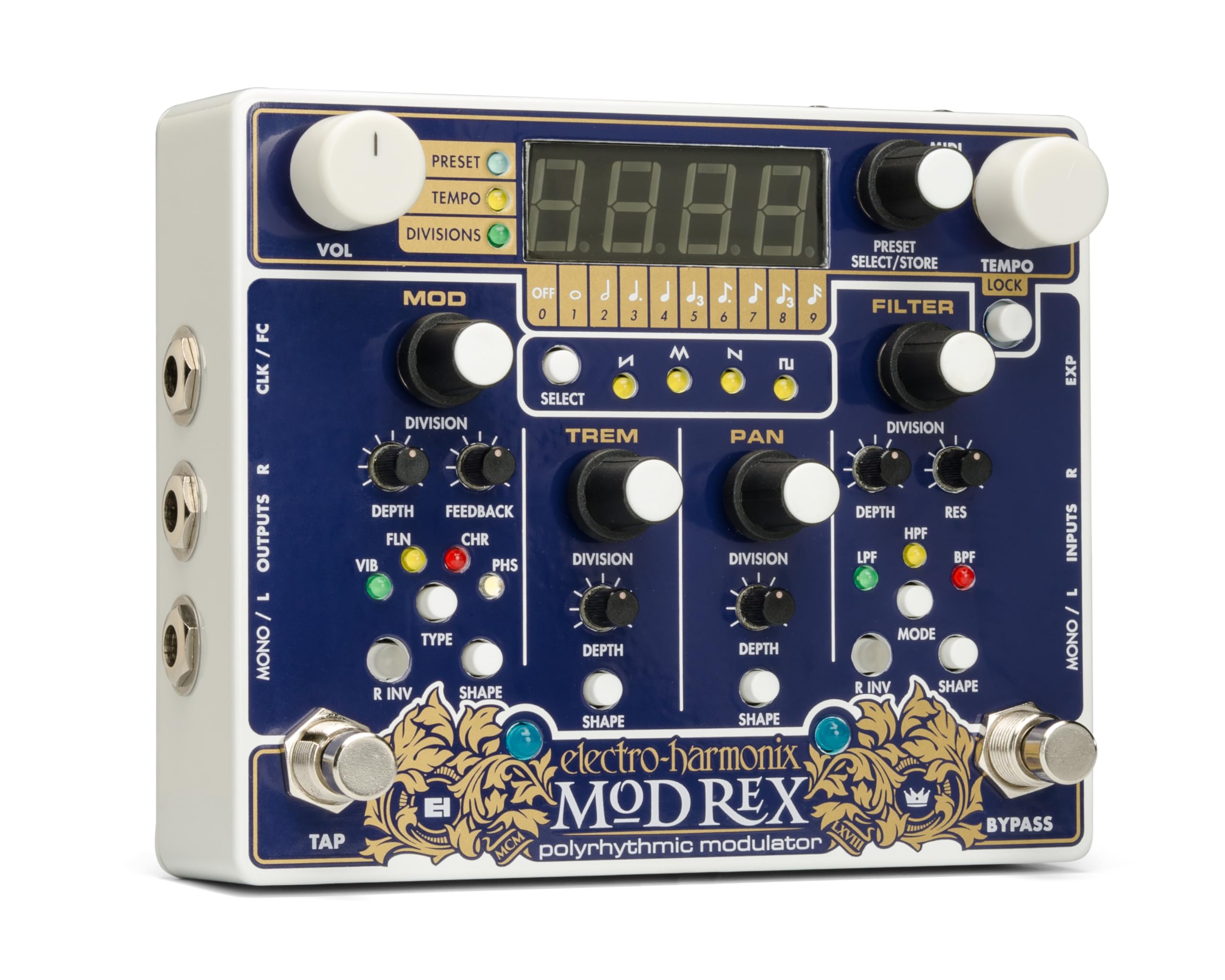 Amazon.com: Electro-Harmonix Mod Rex Polyrhythmic Modulator Pedal