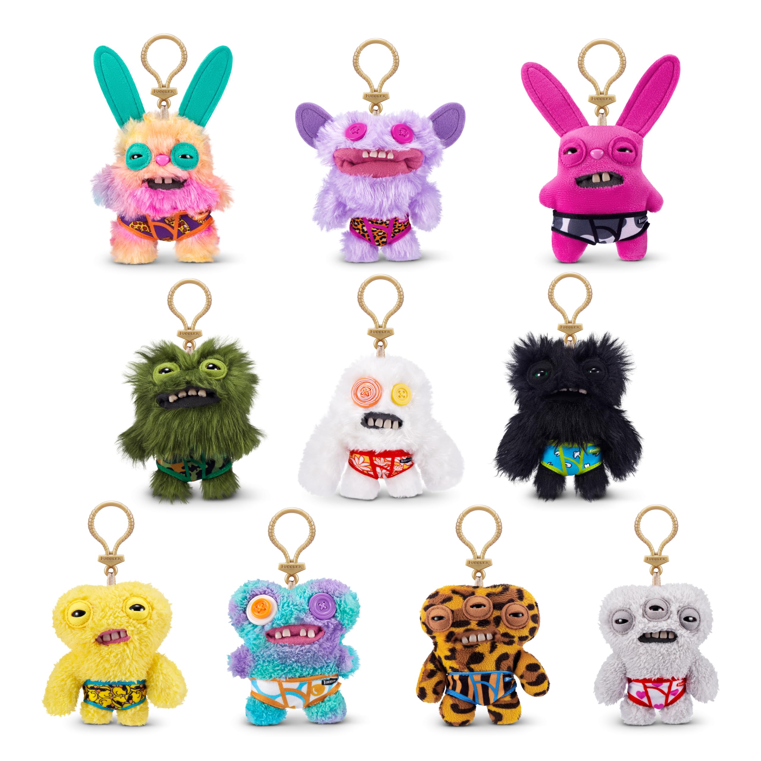 Fuggler Keychains Series 4 by ZURU, 5 Inch Funny Ugly Monster