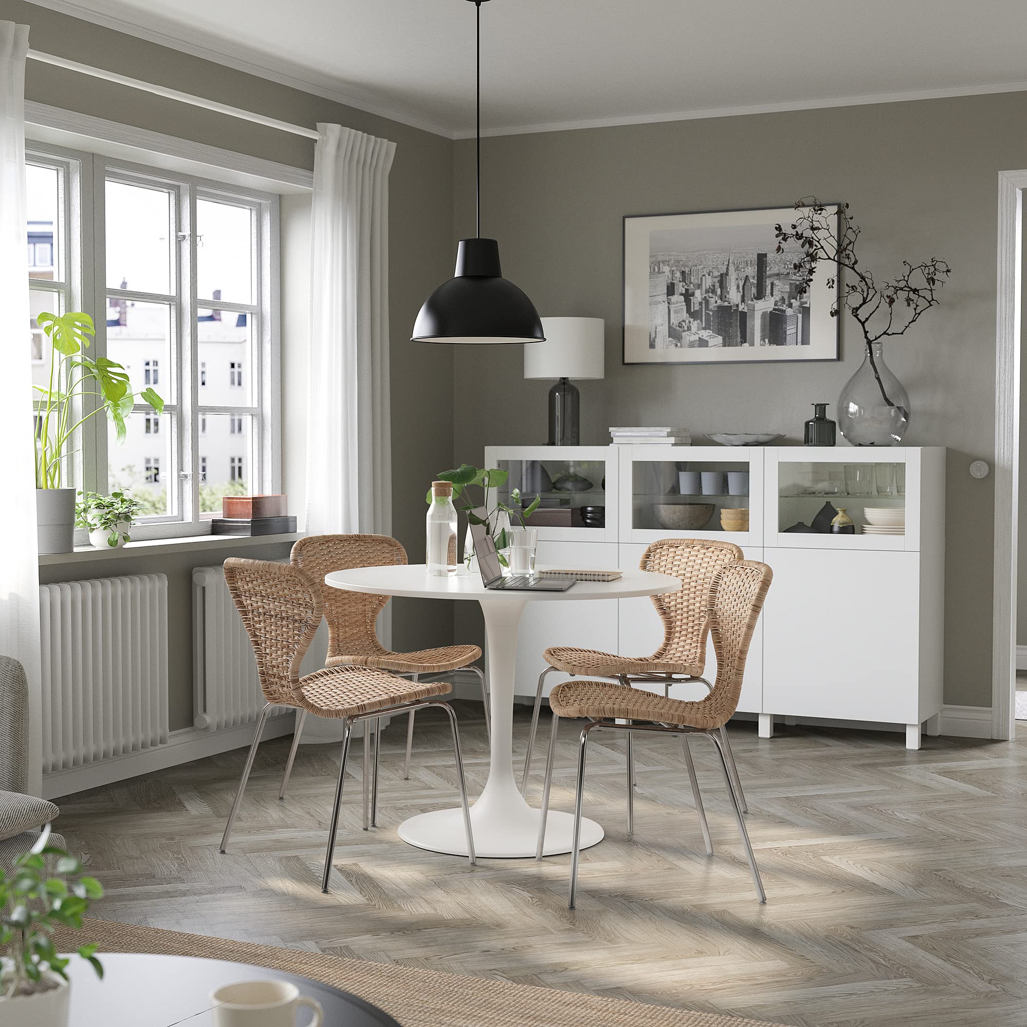 IKEA Docksta Table White/White 103 cm : Amazon.com.be: Home & Kitchen
