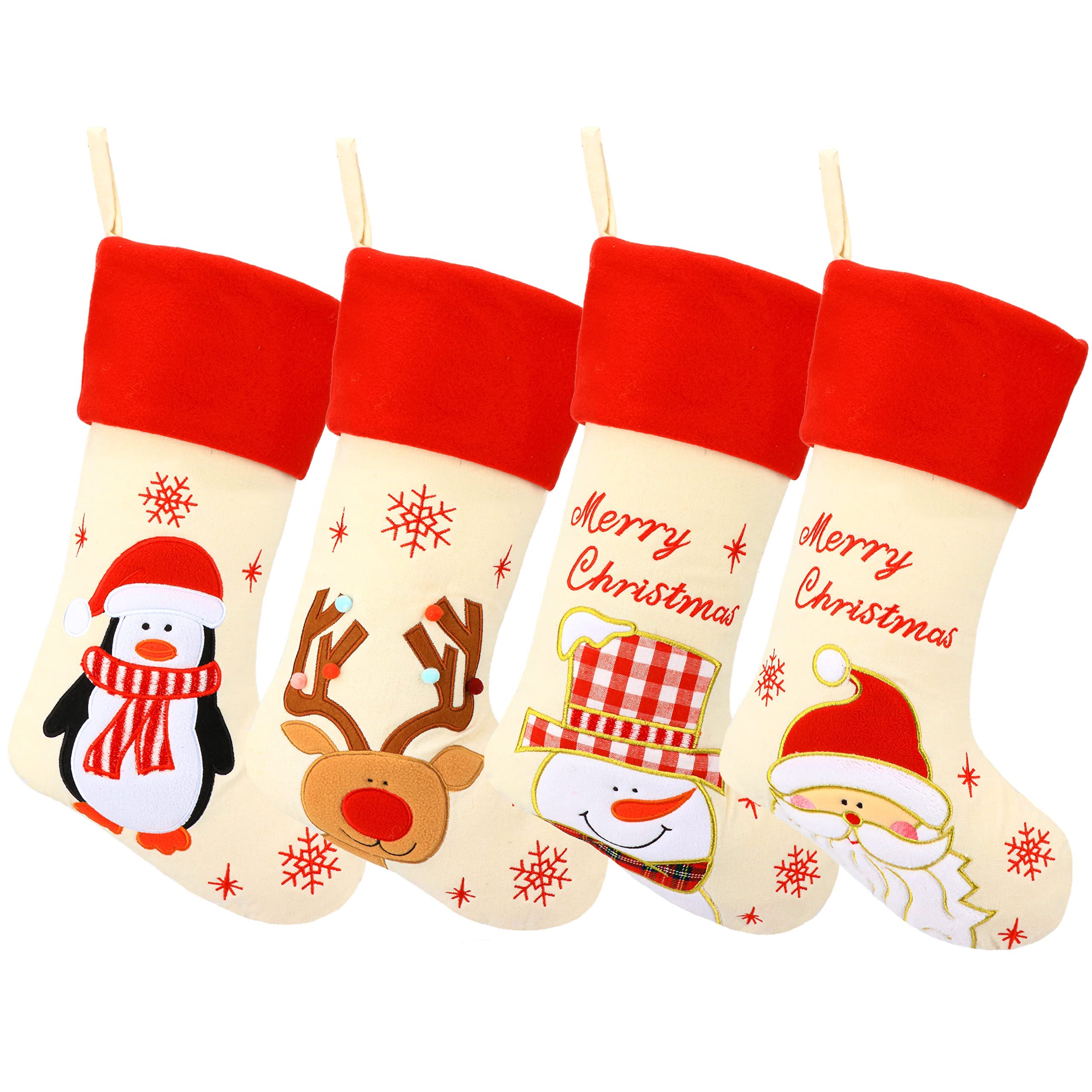 Amazon.co.jp: Hopearl クリスマスストッキング4点セット サンタ