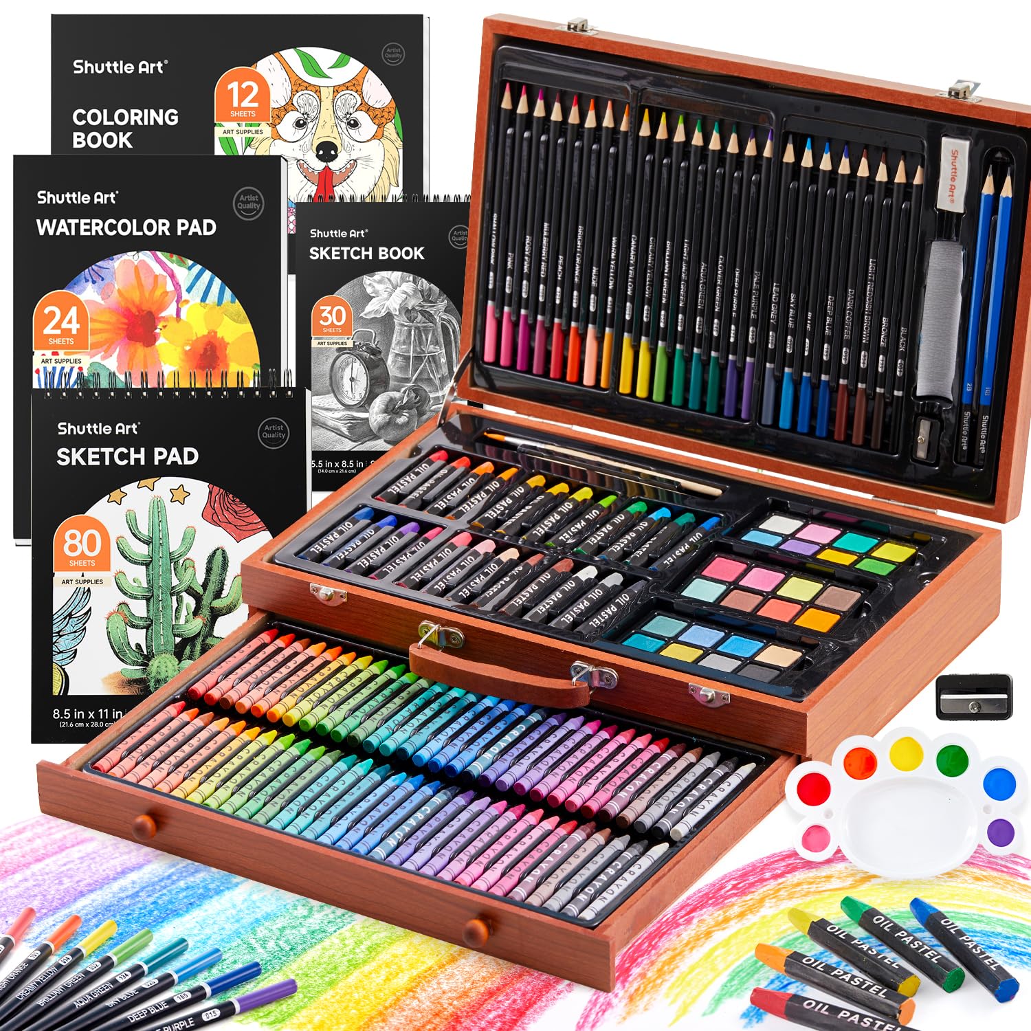 Amazon.co.jp: Shuttle Art お絵かきセット アートセット 画材セット