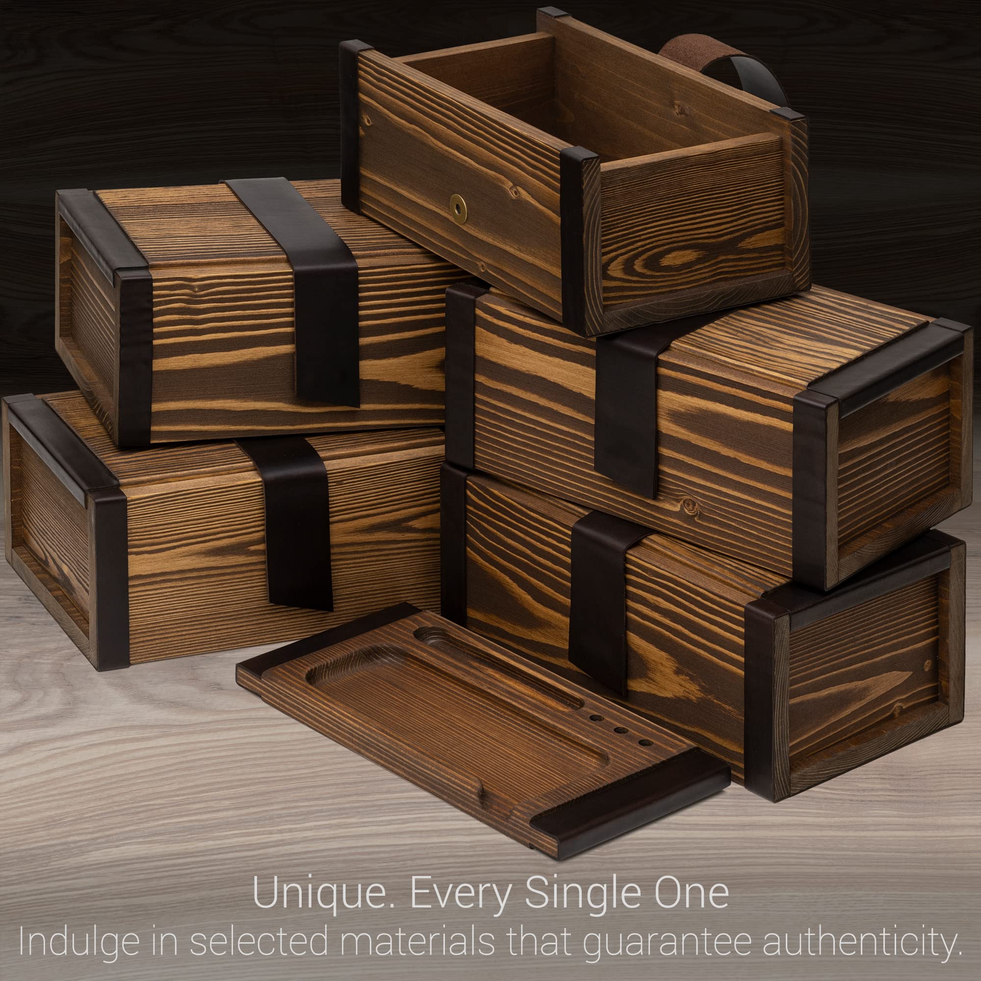 Amazon.com: Large Wooden Box with Decorative Wood Tray