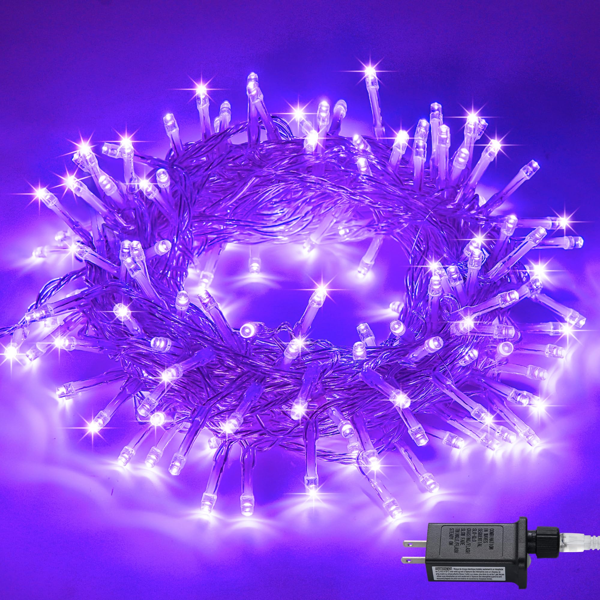 Amazon.com : JMEXSUSS Connectable 100 LED Purple Christmas Lights