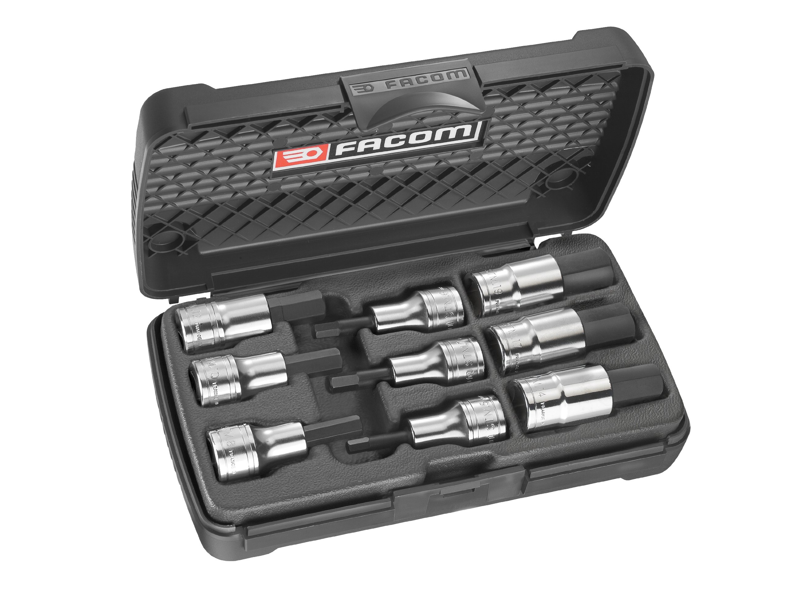 Facom FCMSTMJ9 STM.J9 1/2-inch Socket Hex Drive Bit Set (9 Pieces