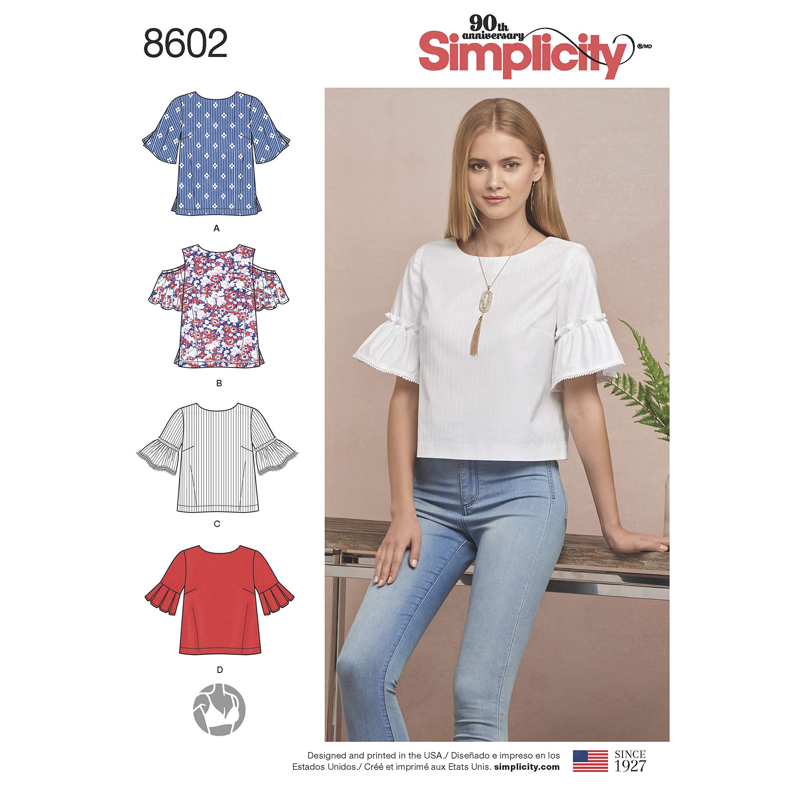 Amazon.co.jp: Simplicity SewingパターンD0891/8602 ミセストップス2