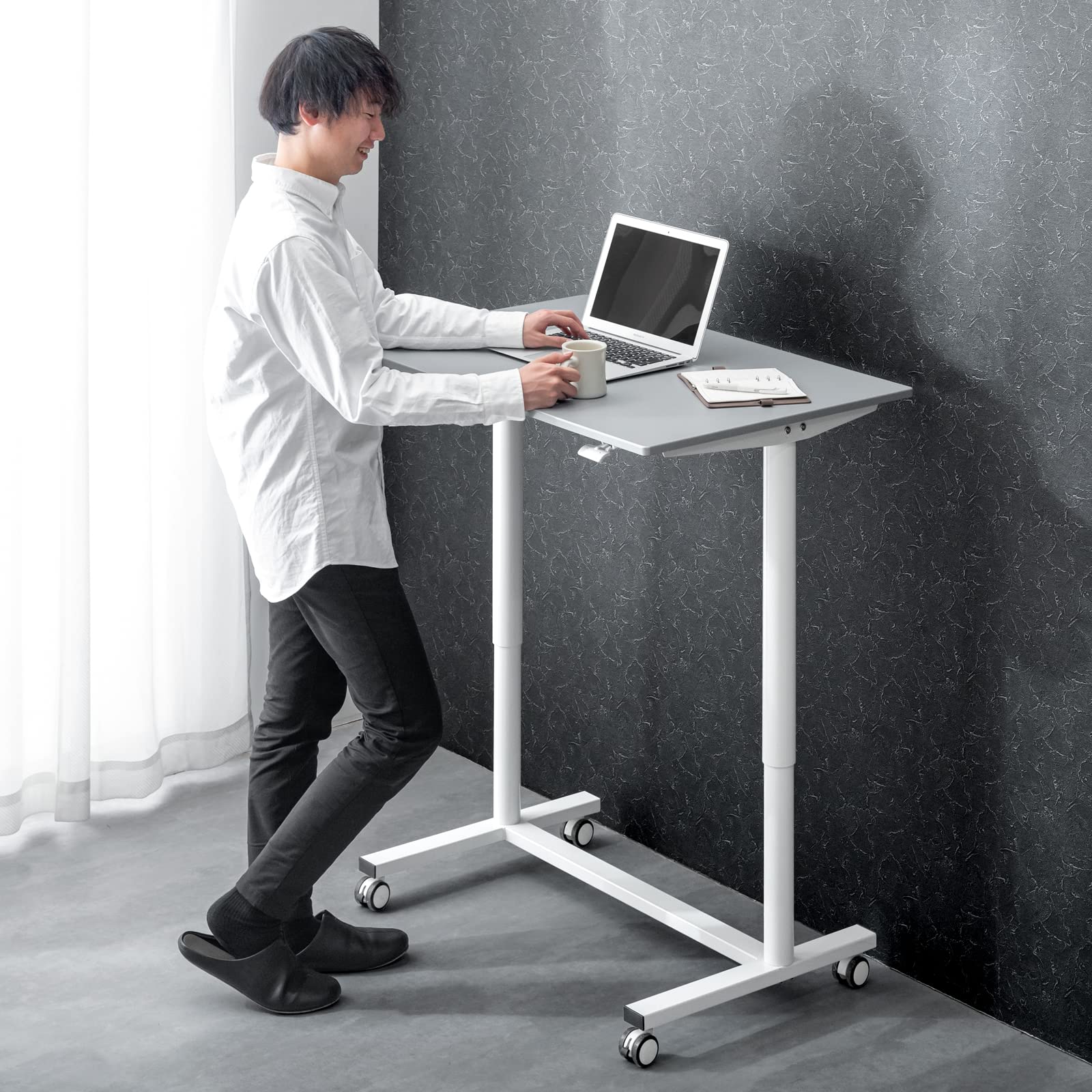 Amazon | タンスのゲン スタンディングデスク 昇降デスク 幅90cm 高さ