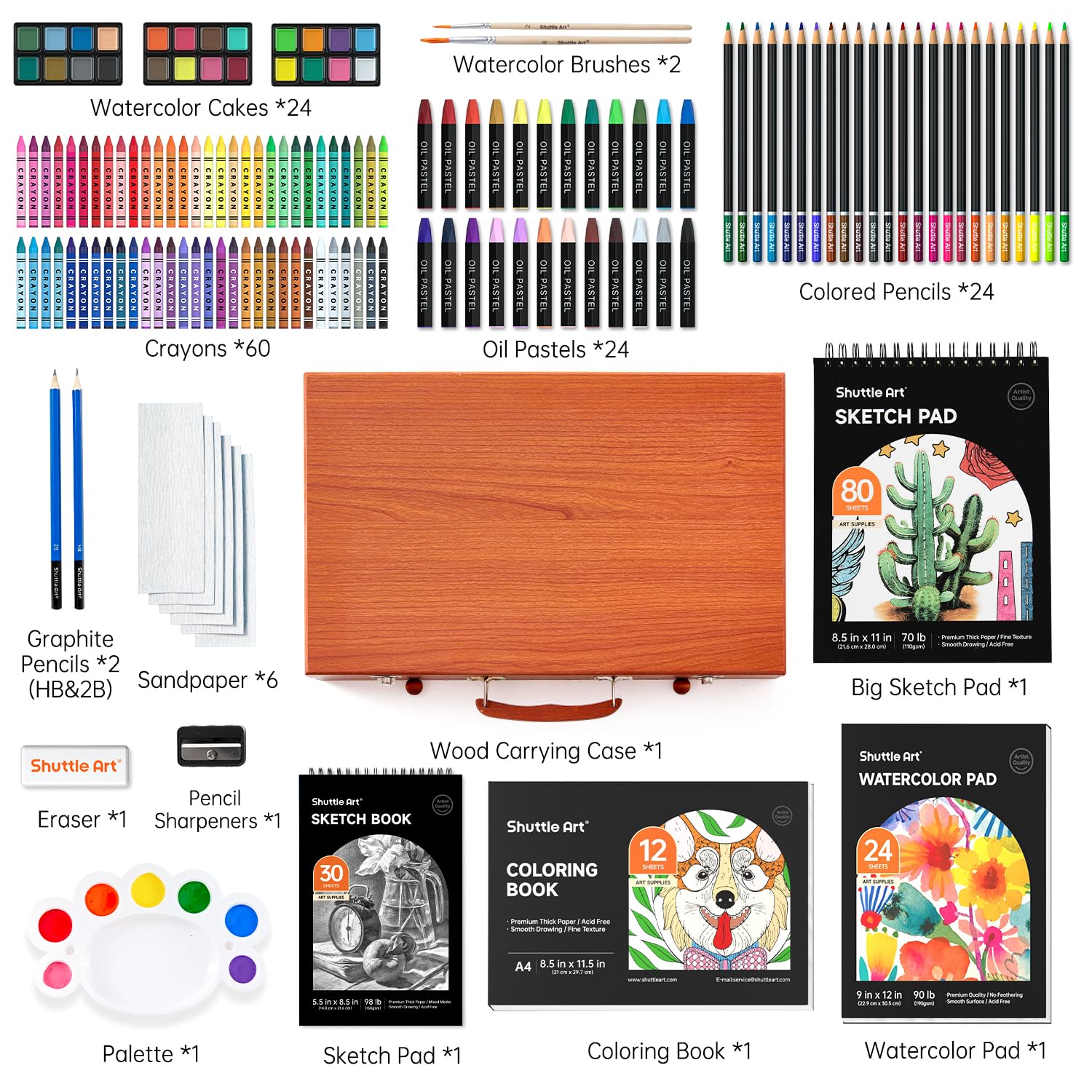 Amazon.co.jp: Shuttle Art お絵かきセット アートセット 画材セット