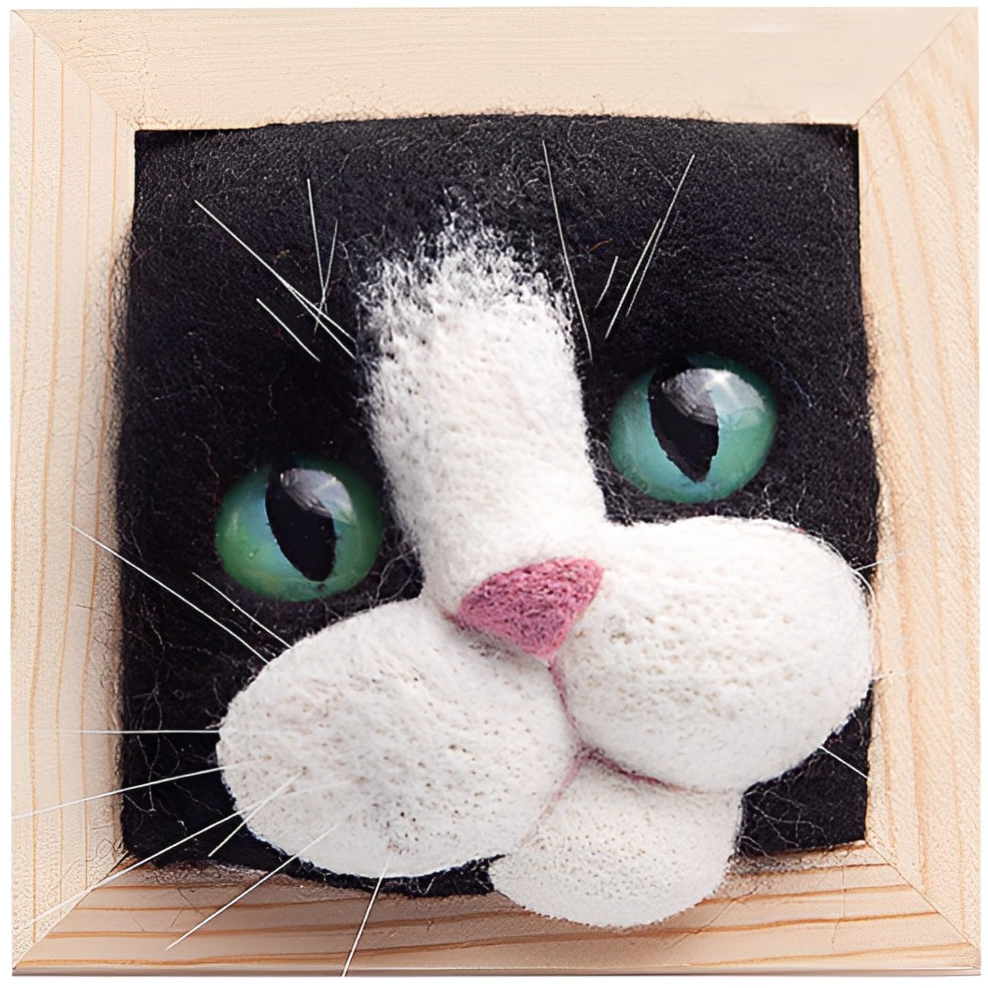 Amazon.co.jp: AZ-FRONT 羊毛フェルト DIY キット 手作り猫顔デザイン