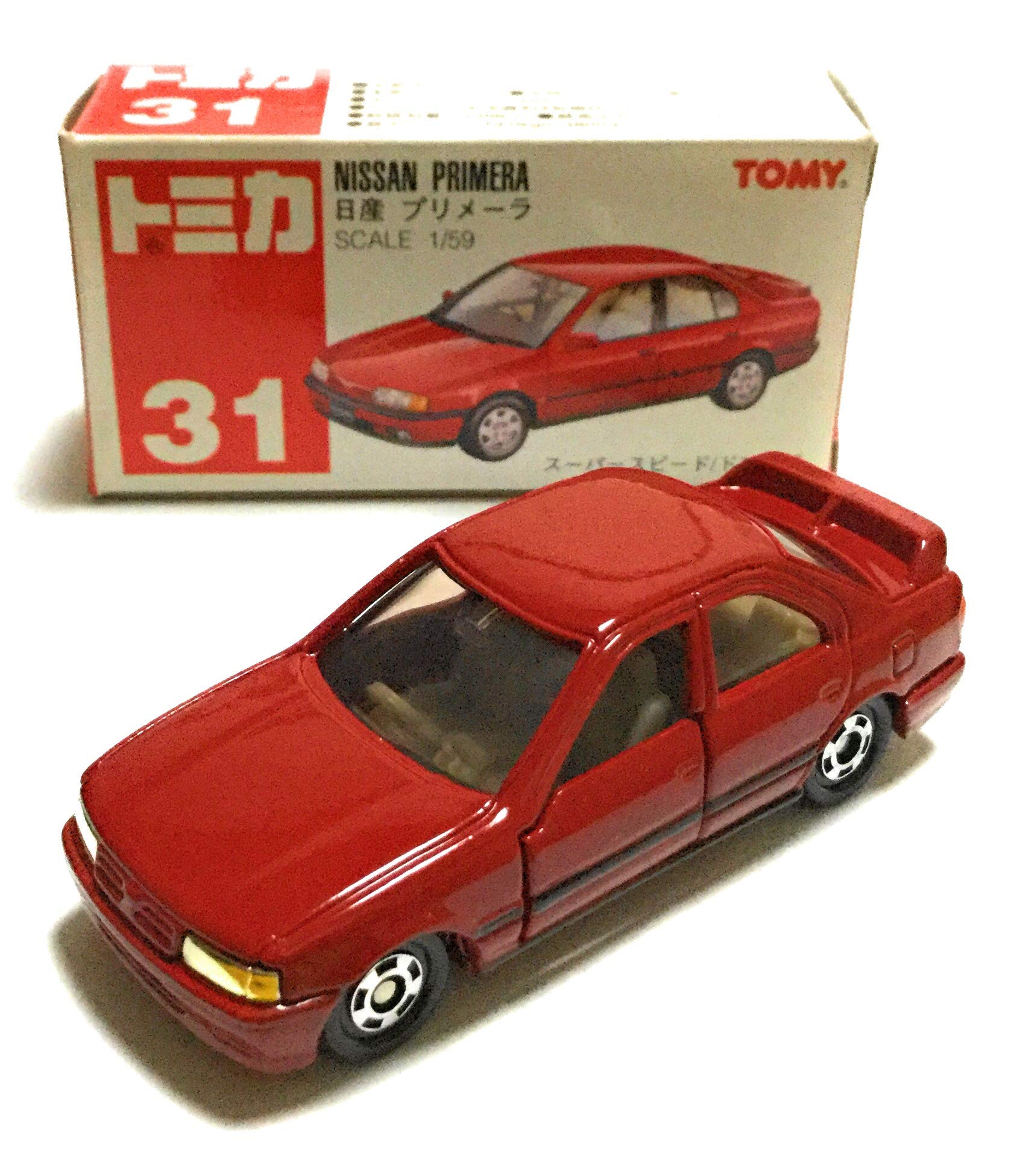 Amazon | トミカ 赤箱 31 日産 プリメーラ 1/59 赤TOMYロゴ | ミニカー