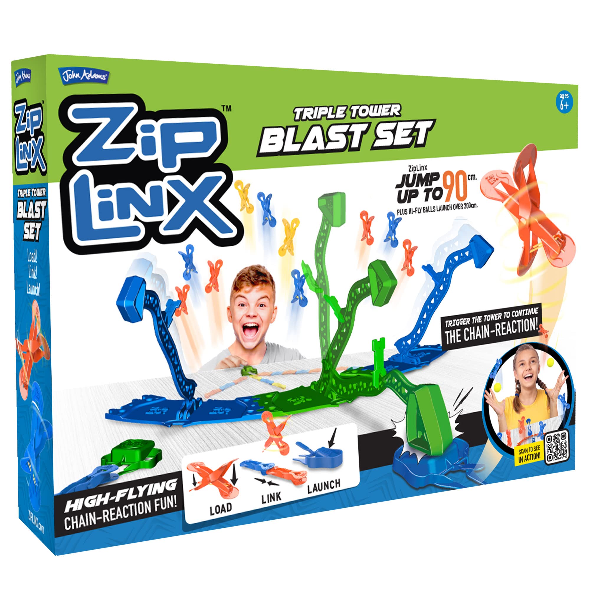 Amazon.com: John Adams | ZipLinx - Triple Tower Blast Set: high