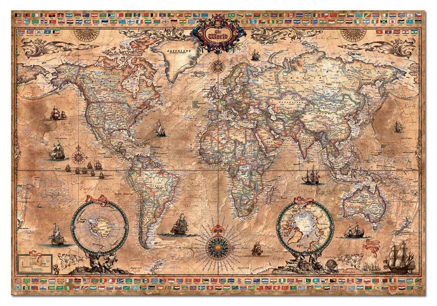Amazon.co.jp: 1000ピース ジグソーパズル Educa 古代の世界地図
